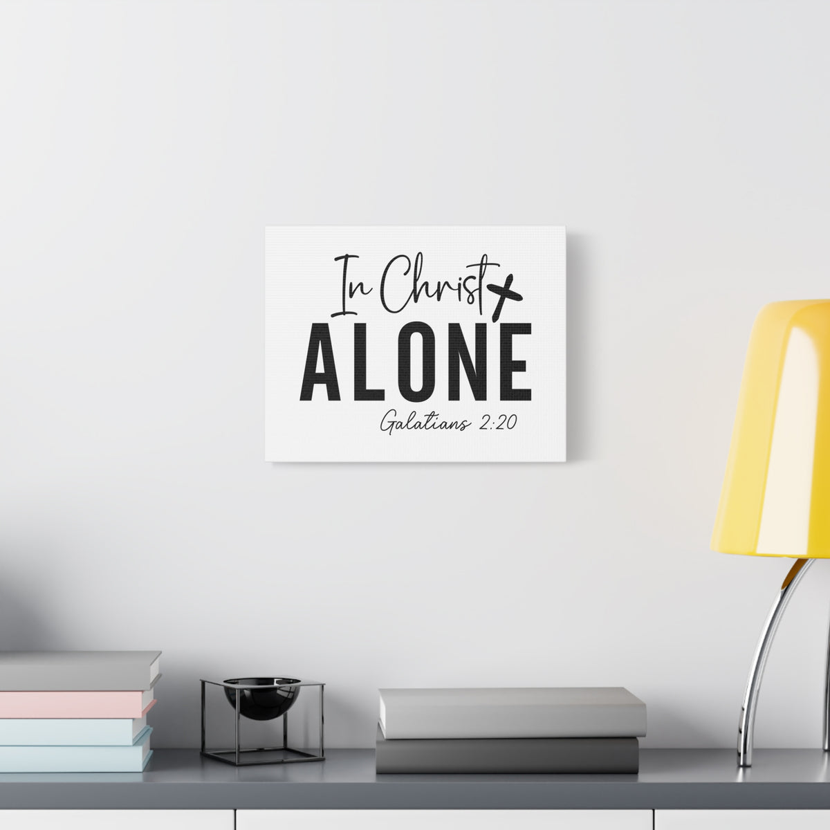 Scripture Walls Galatians 2:20 In Christ Alone Bible Verse Canvas Christian Wall Art Ready to Hang Unframed-Express Your Love Gifts