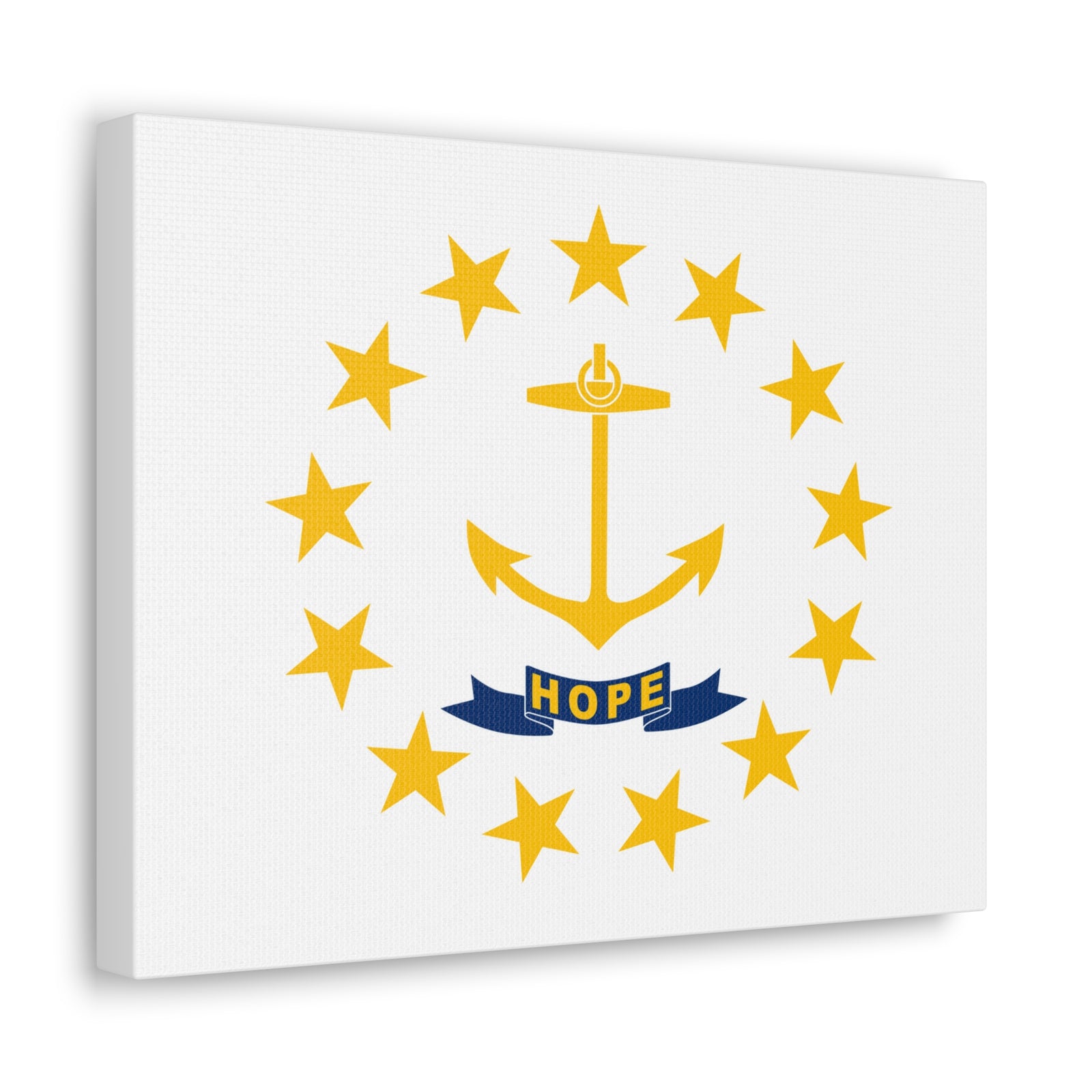 Rhode Island Stage Flag Canvas Vibrant Wall Art Unframed Home Decor-Express Your Love Gifts