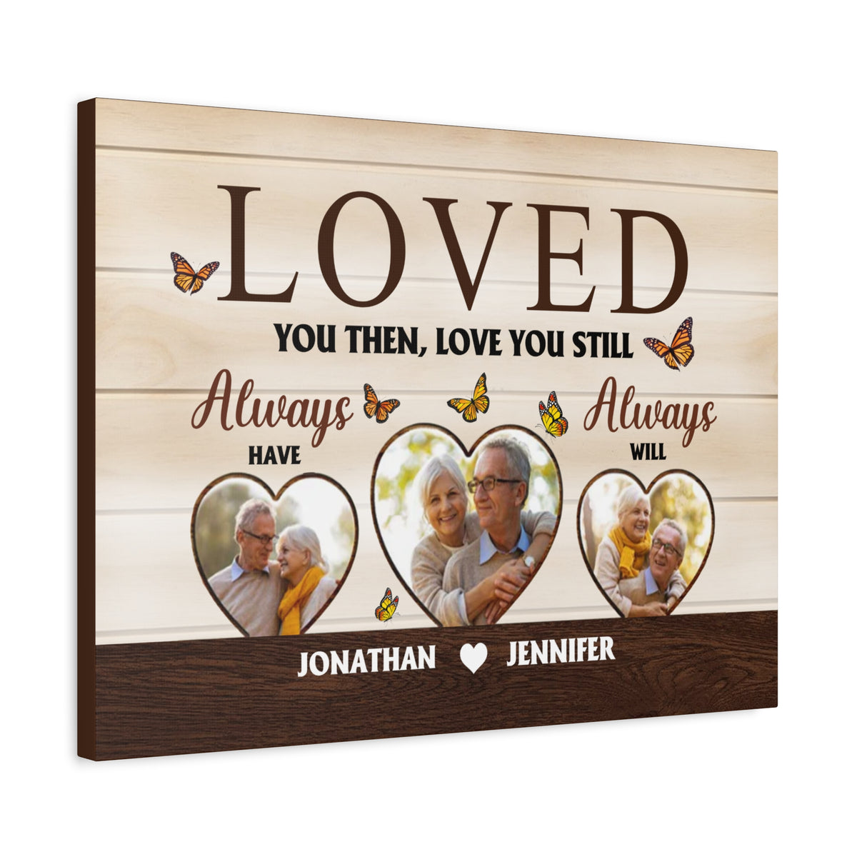 Personalized Loved You Then, Love You Still Canvas Wall Art – Always Have, Always Will-Express Your Love Gifts