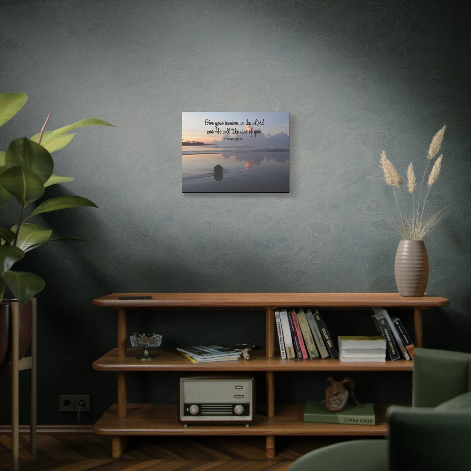 Scripture Walls Care Of You Psalms 55:22 Bible Verse Canvas Christian Wall Art Ready to Hang-Express Your Love Gifts