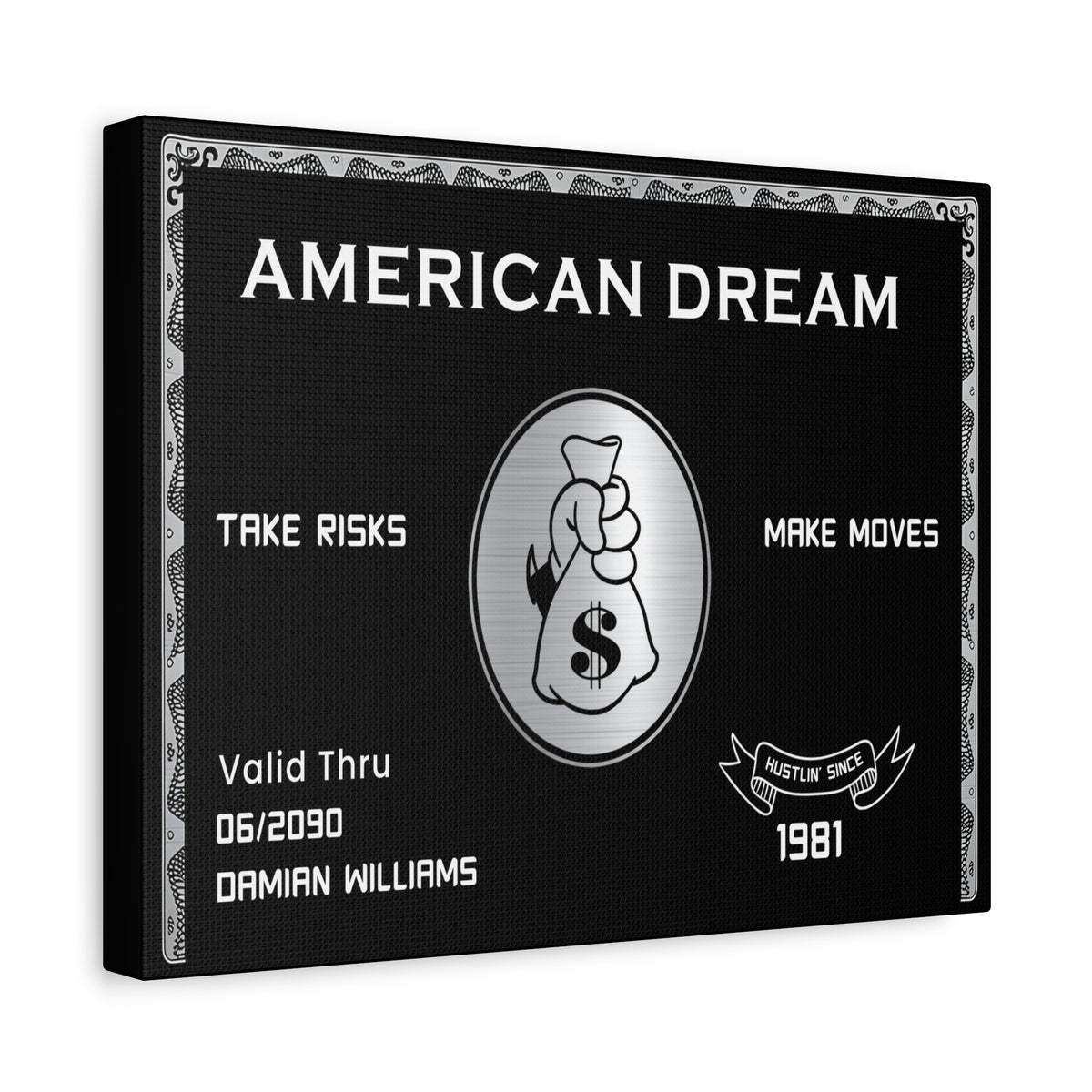 Personalized American Dream Motivational Wall Art Canvas-Express Your Love Gifts
