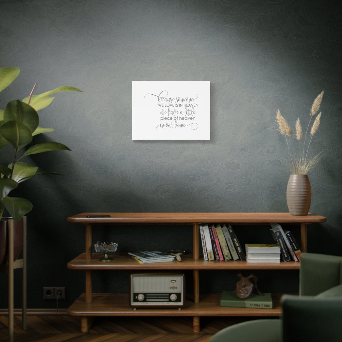 Scripture Canvas Love Is In Heaven PSALM 34:18 Christian Wall Art Bible Verse Print Ready to Hang-Express Your Love Gifts