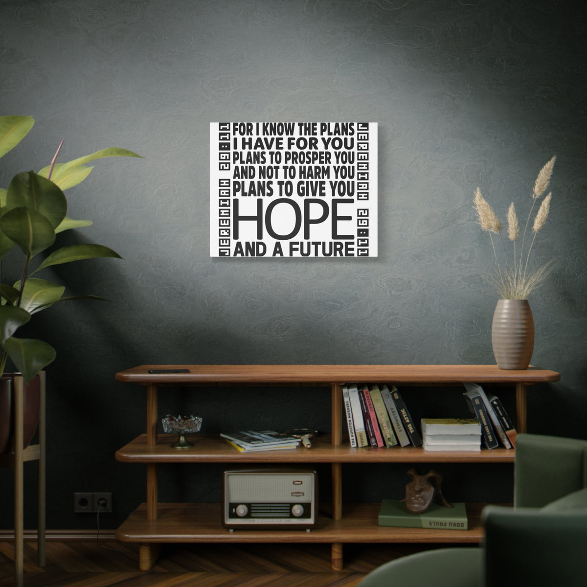 Scripture Walls Jeremiah 29:11 Hope and Future Bible Verse Canvas Christian Wall Art Ready to Hang Unframed-Express Your Love Gifts