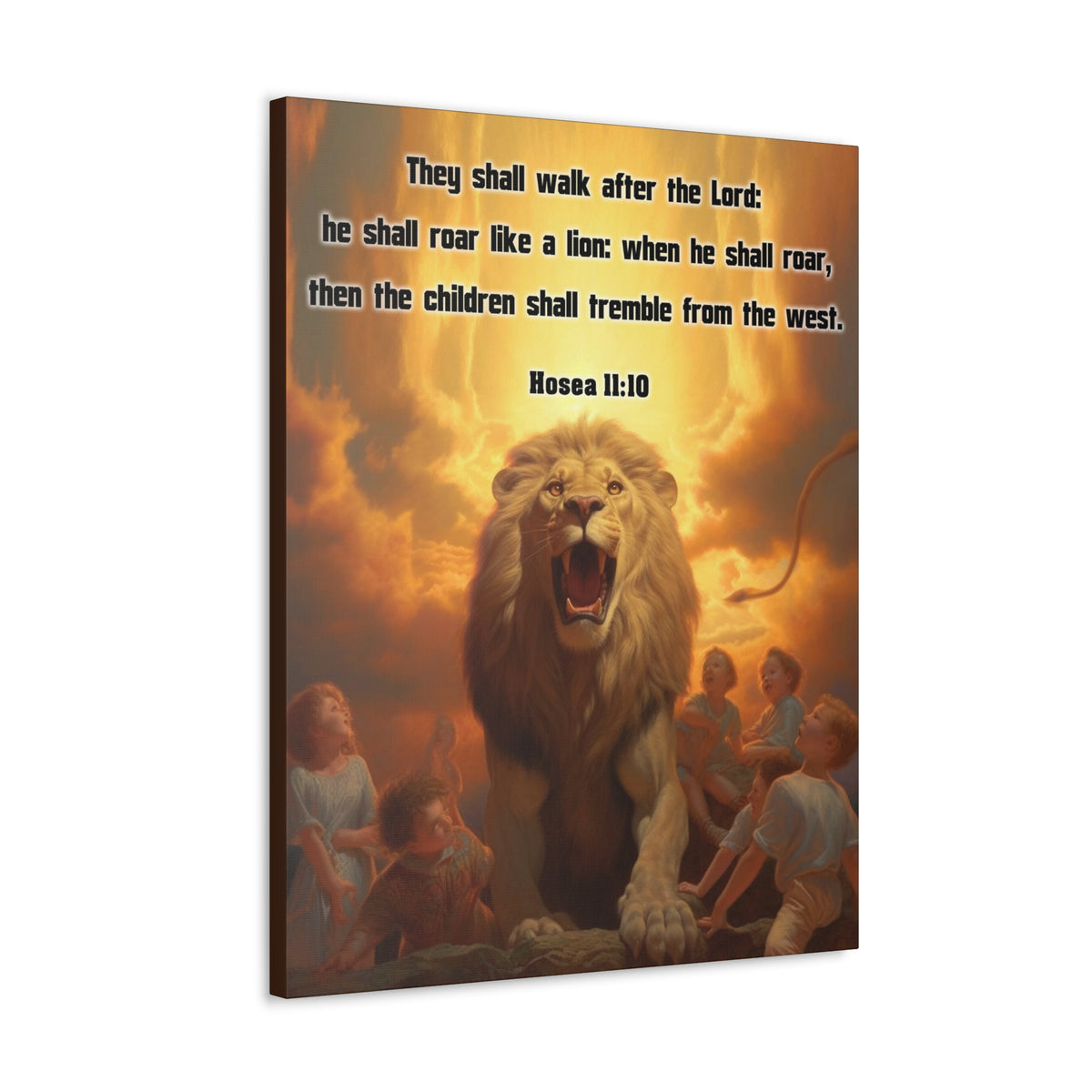 Scripture Walls They Shall Walk After the Lord Hosea 11:10 Christian Wall Art Print Ready to Hang Unframed-Express Your Love Gifts