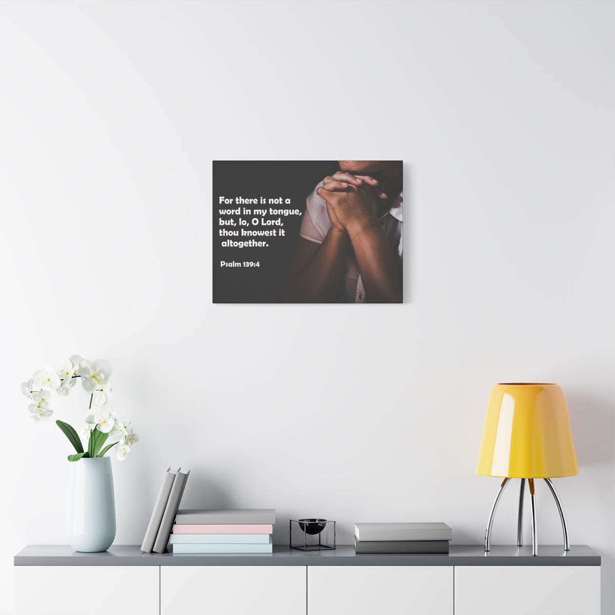 Bible Verse Canvas For There is Not a Word Psalm 139:4 Christian Home Décor Wall Art Scripture Ready to Hang Faith Print-Express Your Love Gifts