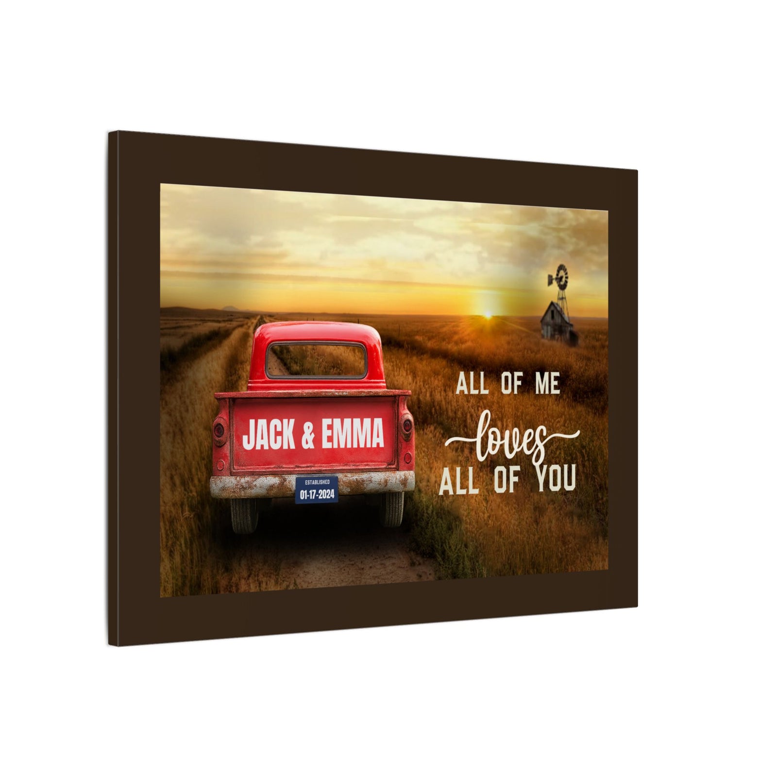 Personalized All of Me Loves All of You Custom Canvas Wall Art-Express Your Love Gifts