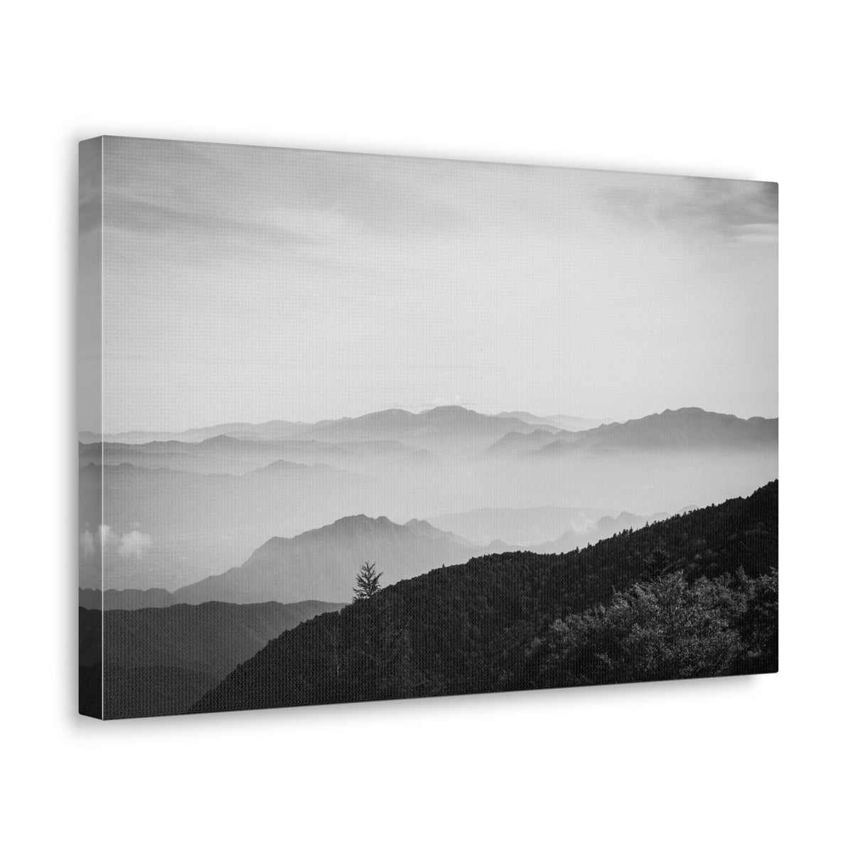 Misty Mountains Forest Nature Wilderness Photography Canvas Wall Art for Home Decor Ready-to-Hang-Express Your Love Gifts