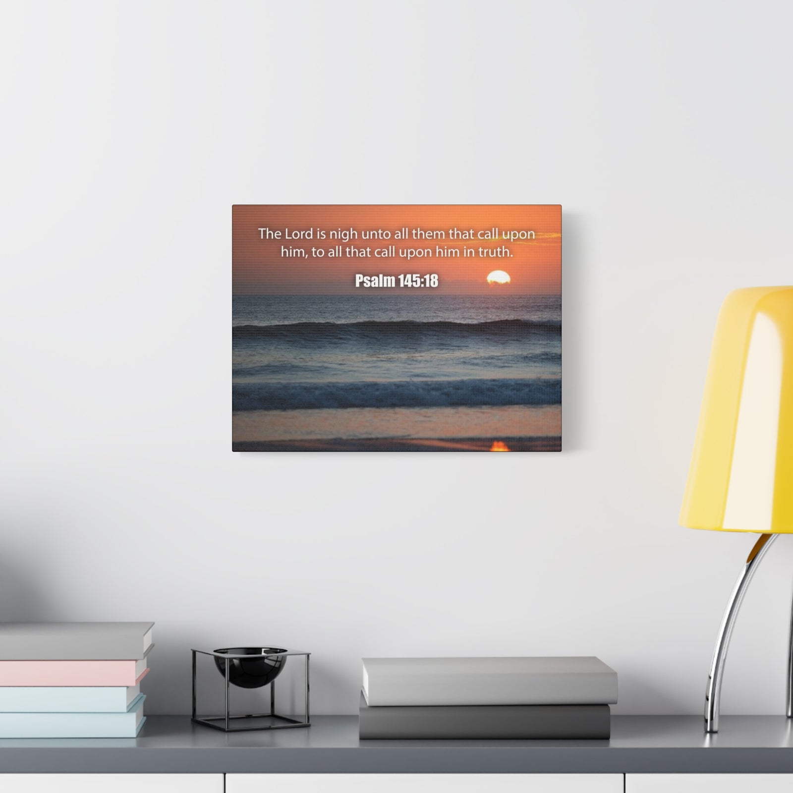 Bible Verse Canvas The Lord is Nigh Psalm 145:18 Christian Home Decor Scripture Art-Express Your Love Gifts