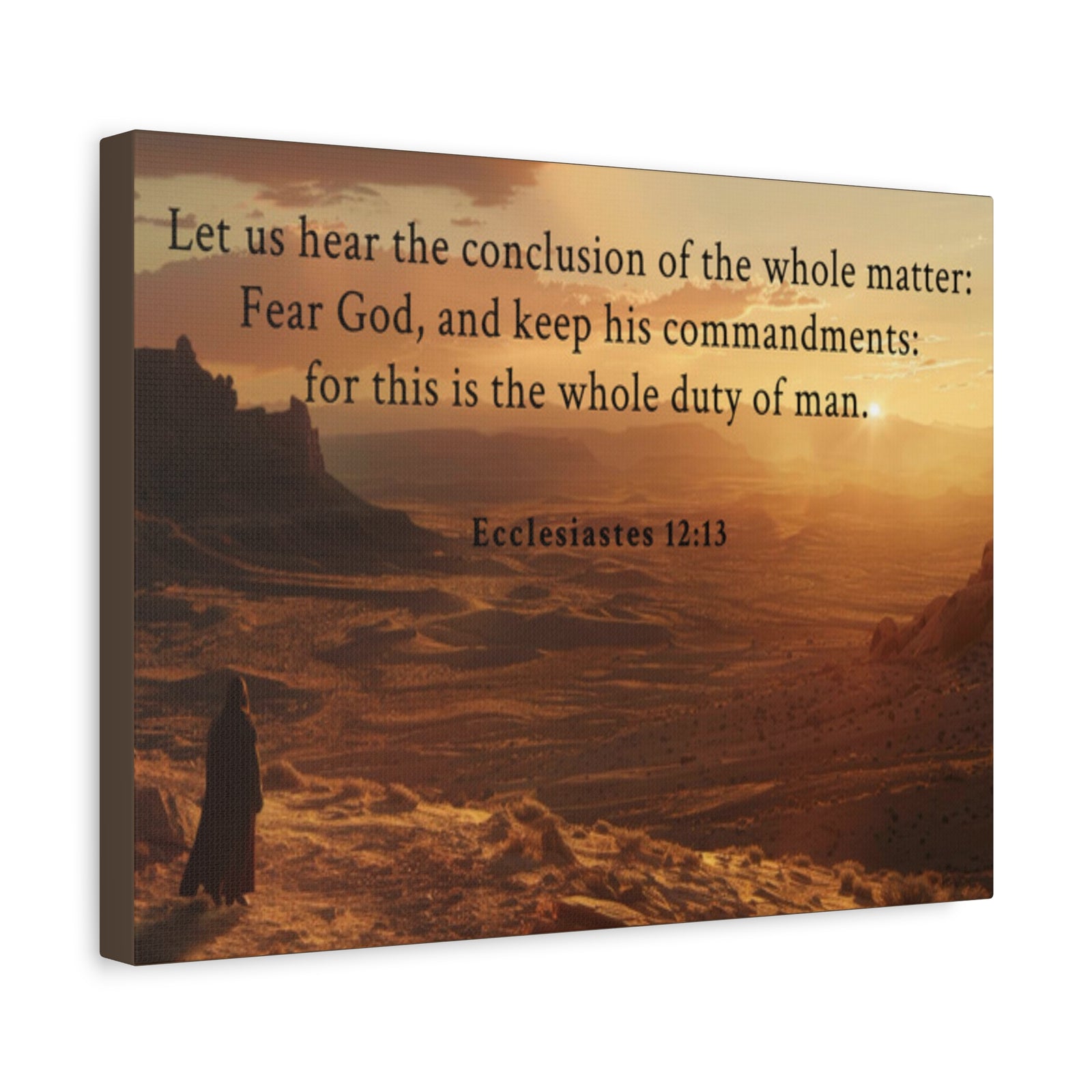 Scripture Walls Ecclesiastes 12:13 Bible Verse Canvas Christian Wall Art Ready to Hang Unframed-Express Your Love Gifts