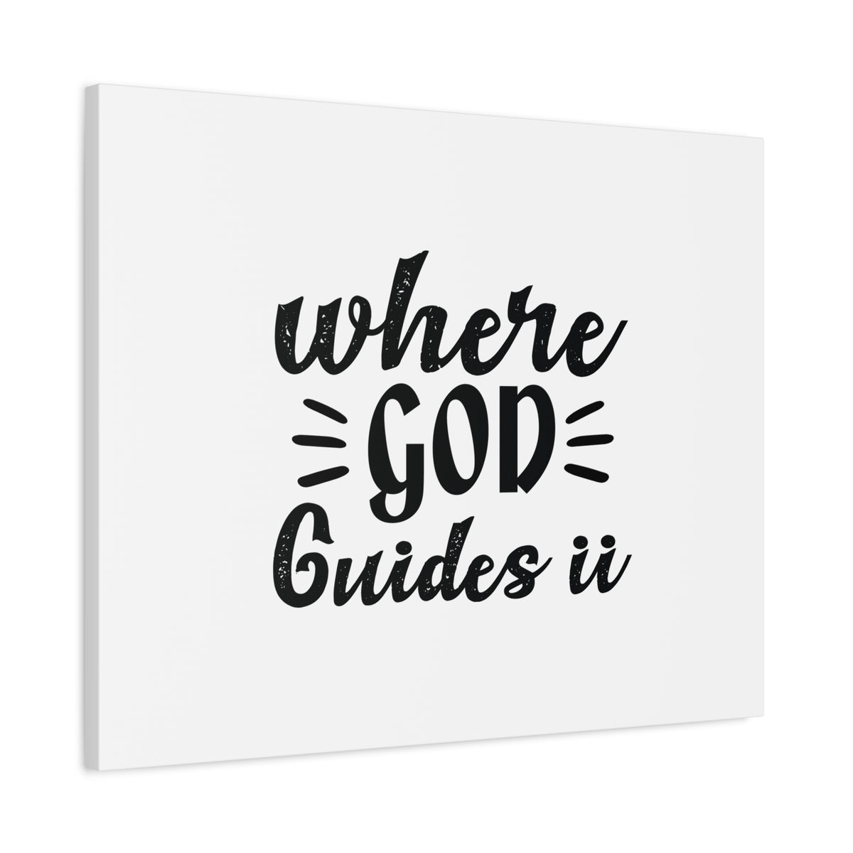 Scripture Canvas Where God Guides It Psalm 119:105 Christian Wall Art Bible Verse Print Ready to Hang-Express Your Love Gifts