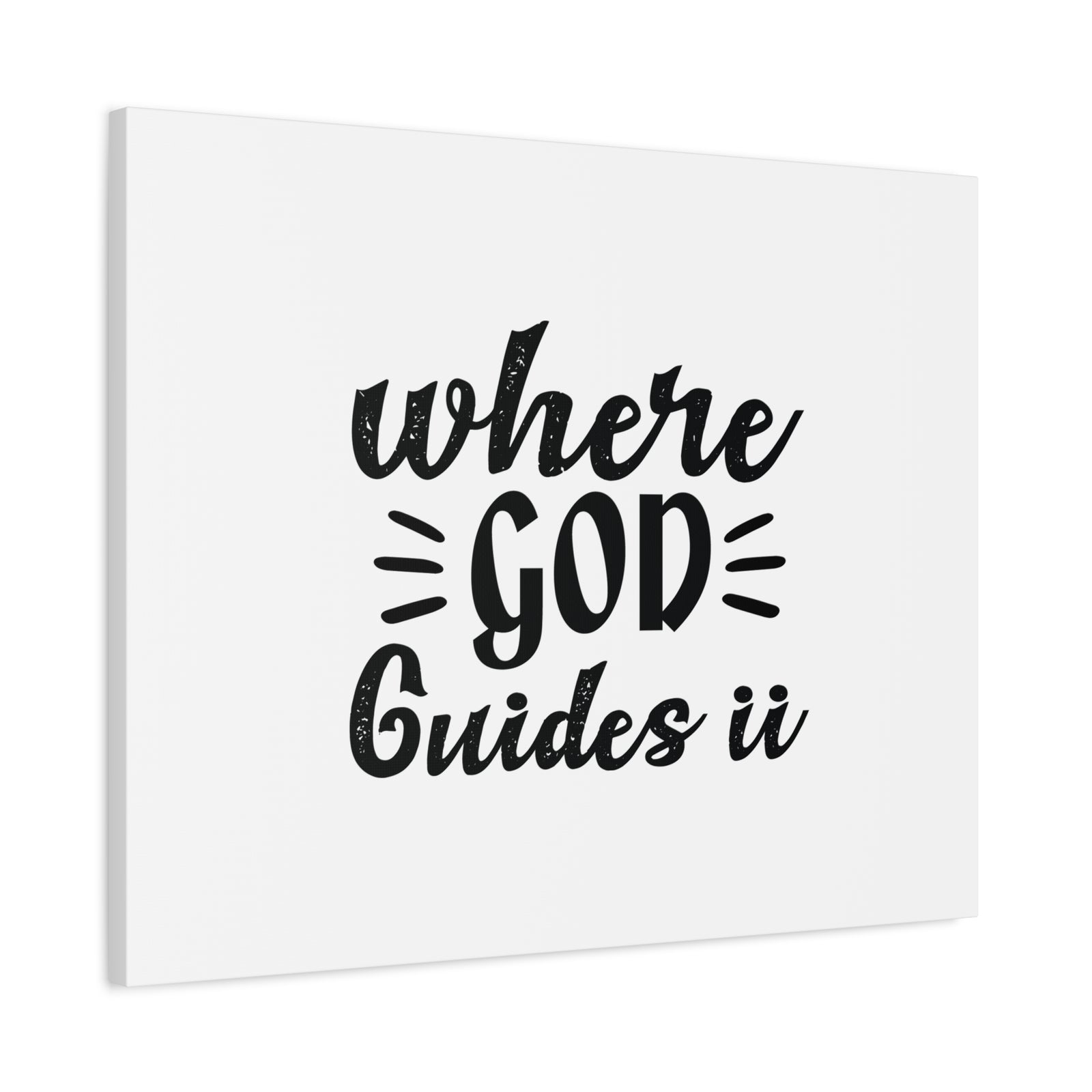 Scripture Canvas Where God Guides It Psalm 119:105 Christian Wall Art Bible Verse Print Ready to Hang-Express Your Love Gifts