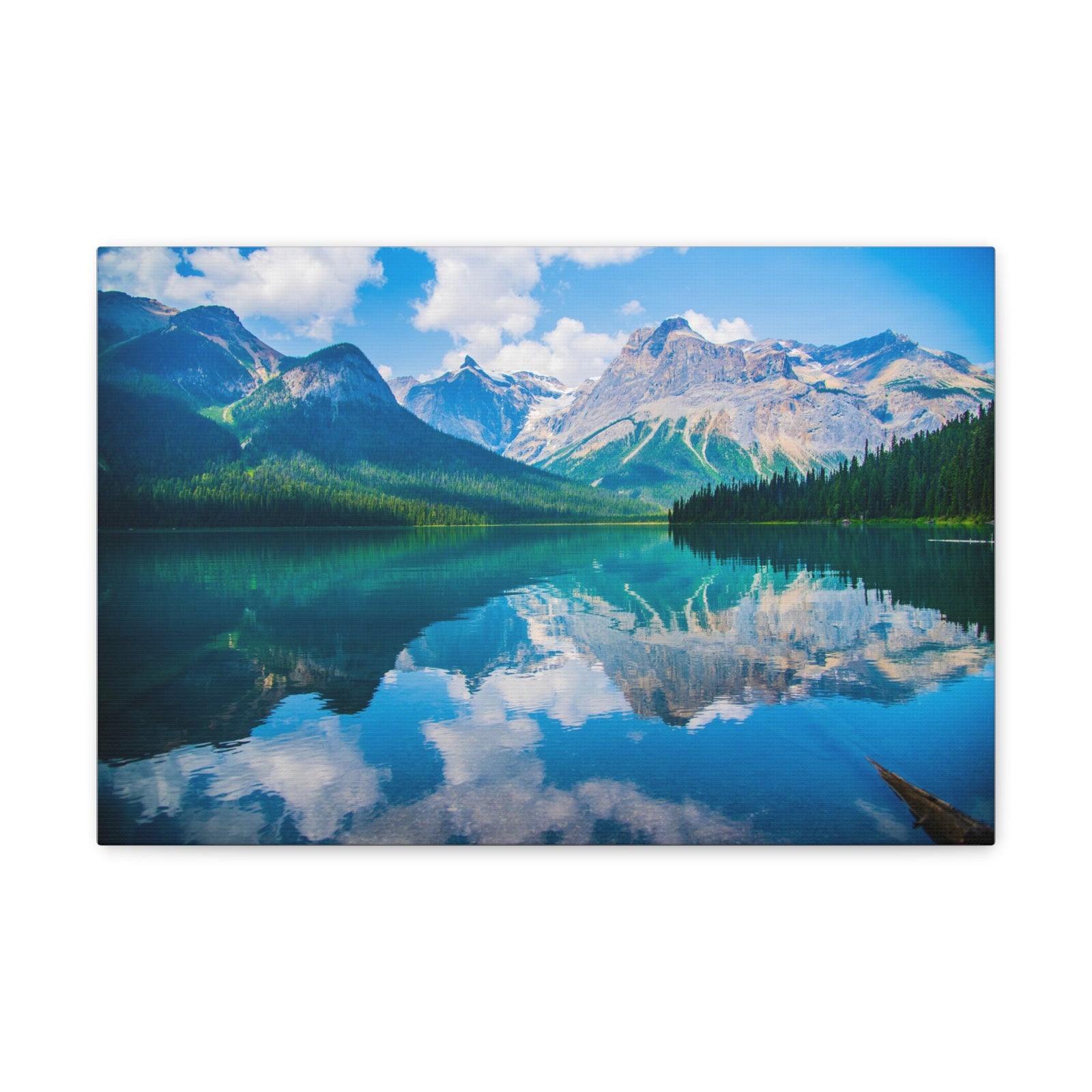 Mountain Lake Winter Nature Wilderness Photography Canvas Wall Art for Home Decor Ready-to-Hang-Express Your Love Gifts