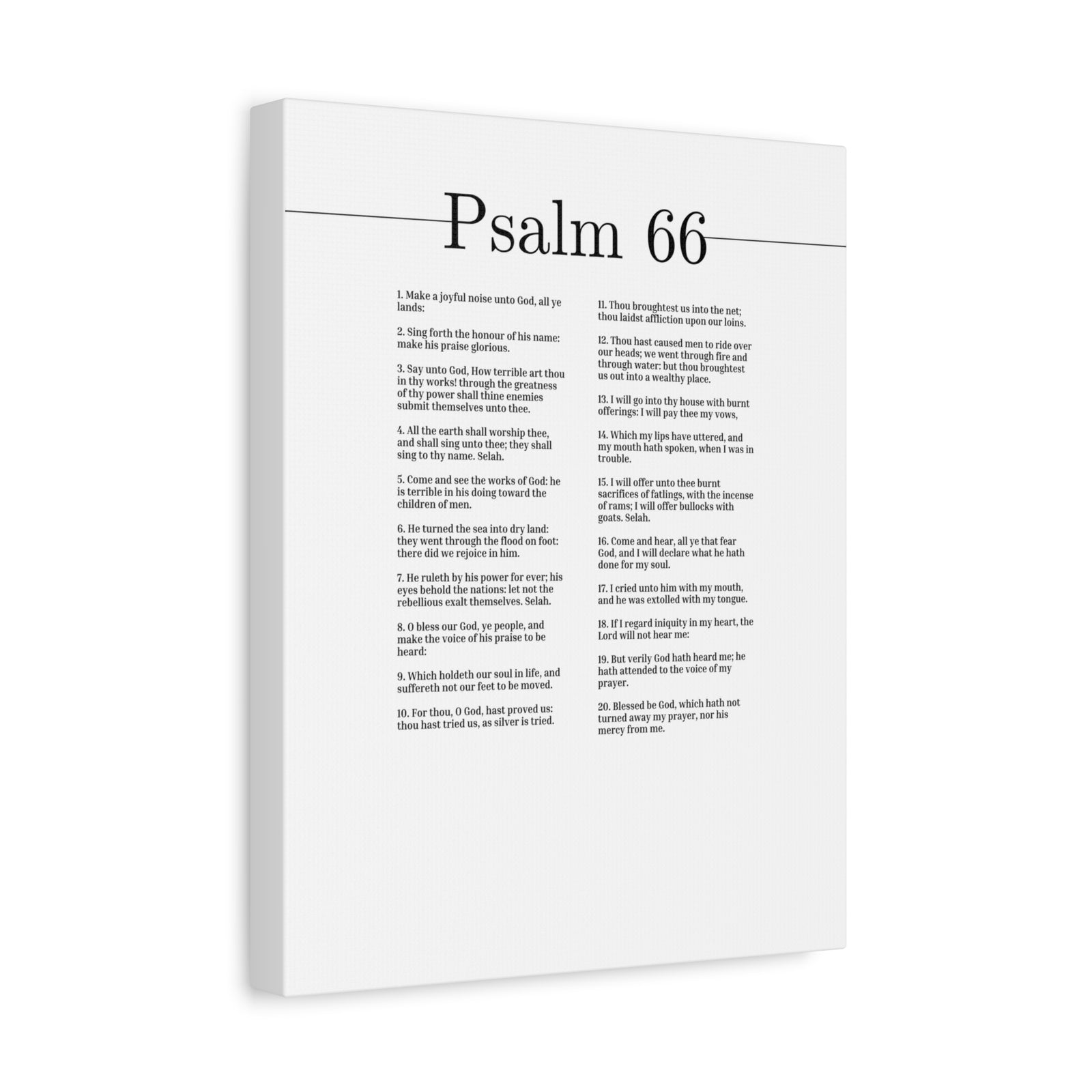 Scripture Canvas Come And See The Works Of God Psalm 66 Christian Wall Art Bible Verse Print Ready to Hang-Express Your Love Gifts
