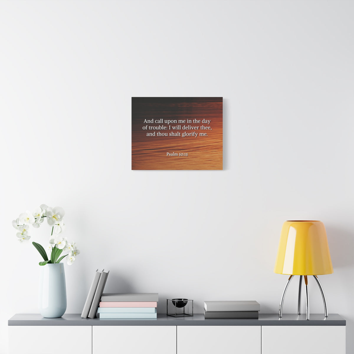 Scripture Walls Call On Me Psalm 50:15 Bible Verse Canvas Christian Wall Art Ready to Hang-Express Your Love Gifts