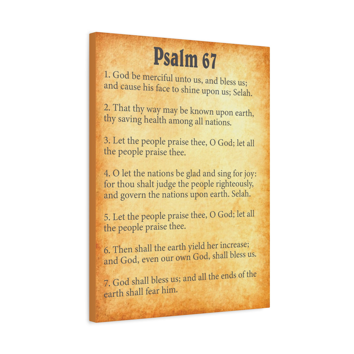 Scripture Walls Psalm 67 Gold Bible Chapter Canvas Christian Wall Art Ready to Hang-Express Your Love Gifts
