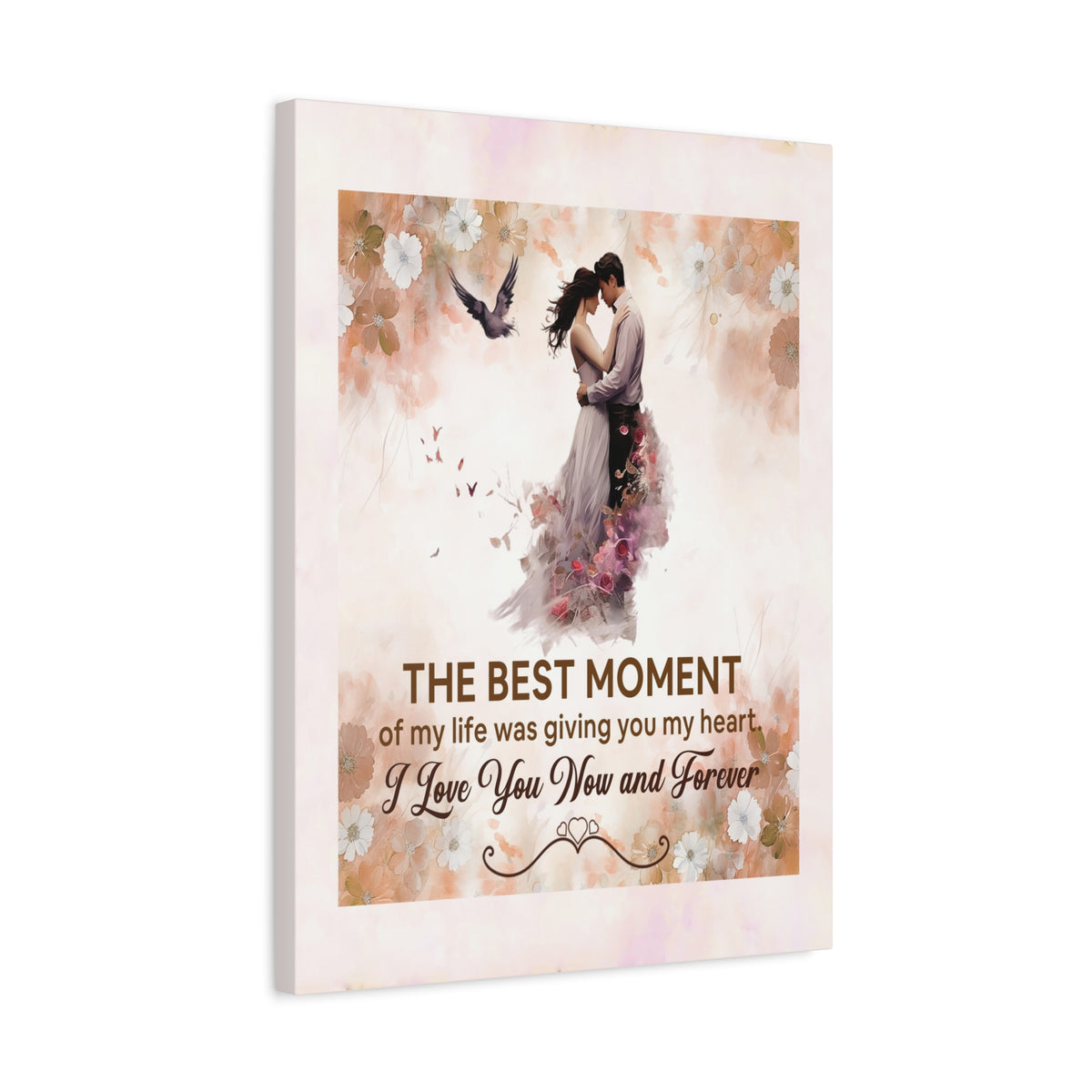 To My Wife The Best Moment of My Life Canvas Wall Art – Romantic Gift of Love & Devotion-Express Your Love Gifts