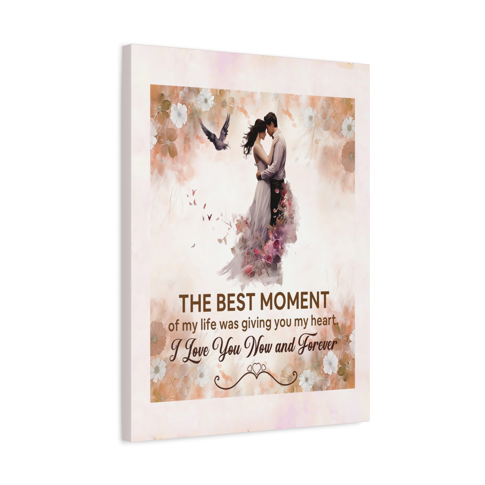 To My Wife The Best Moment of My Life Canvas Wall Art – Romantic Gift of Love & Devotion-Express Your Love Gifts