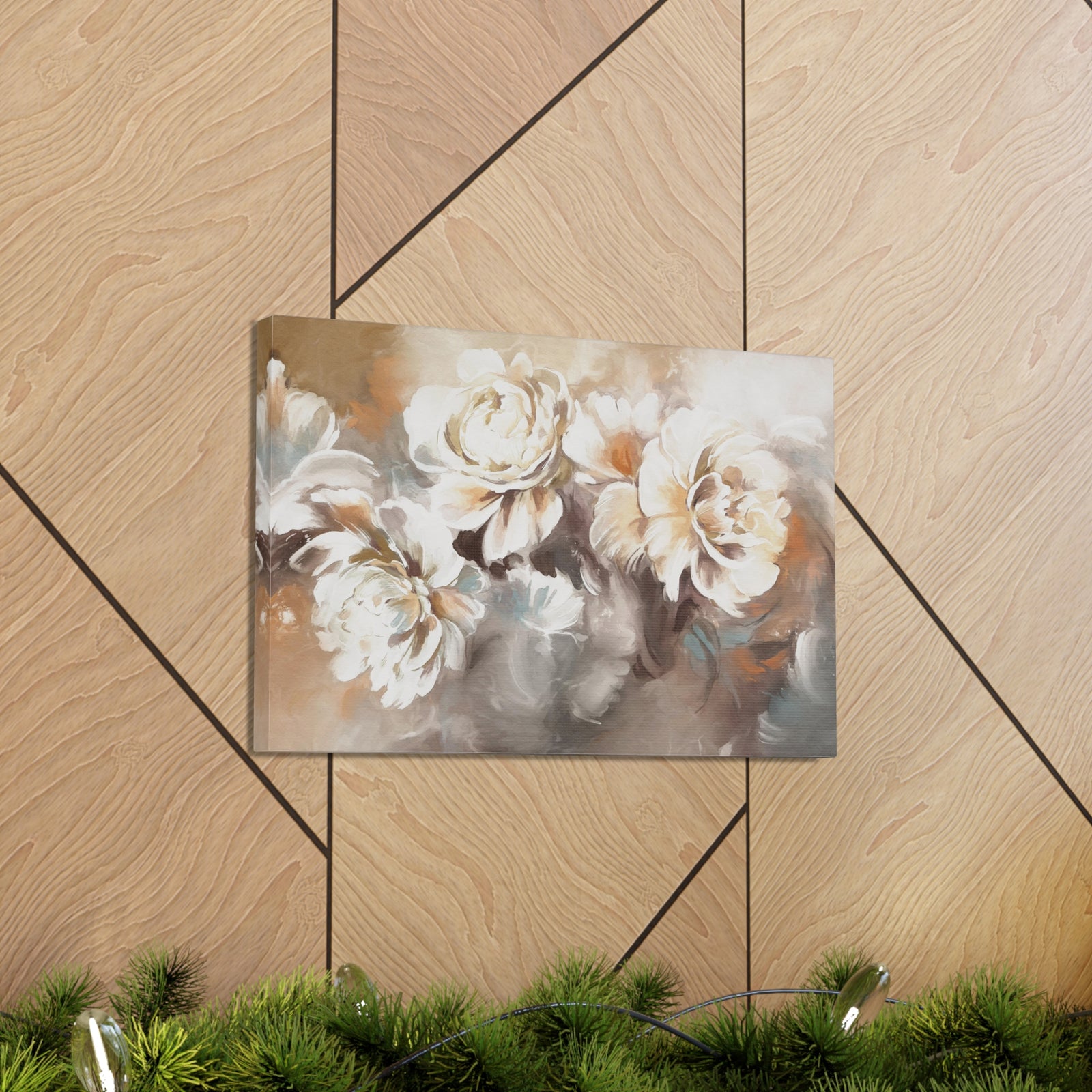 Oil Painting With Flower Rose & Peonies Flower Canvas Wall Art for Home Decor Ready-to-Hang-Express Your Love Gifts