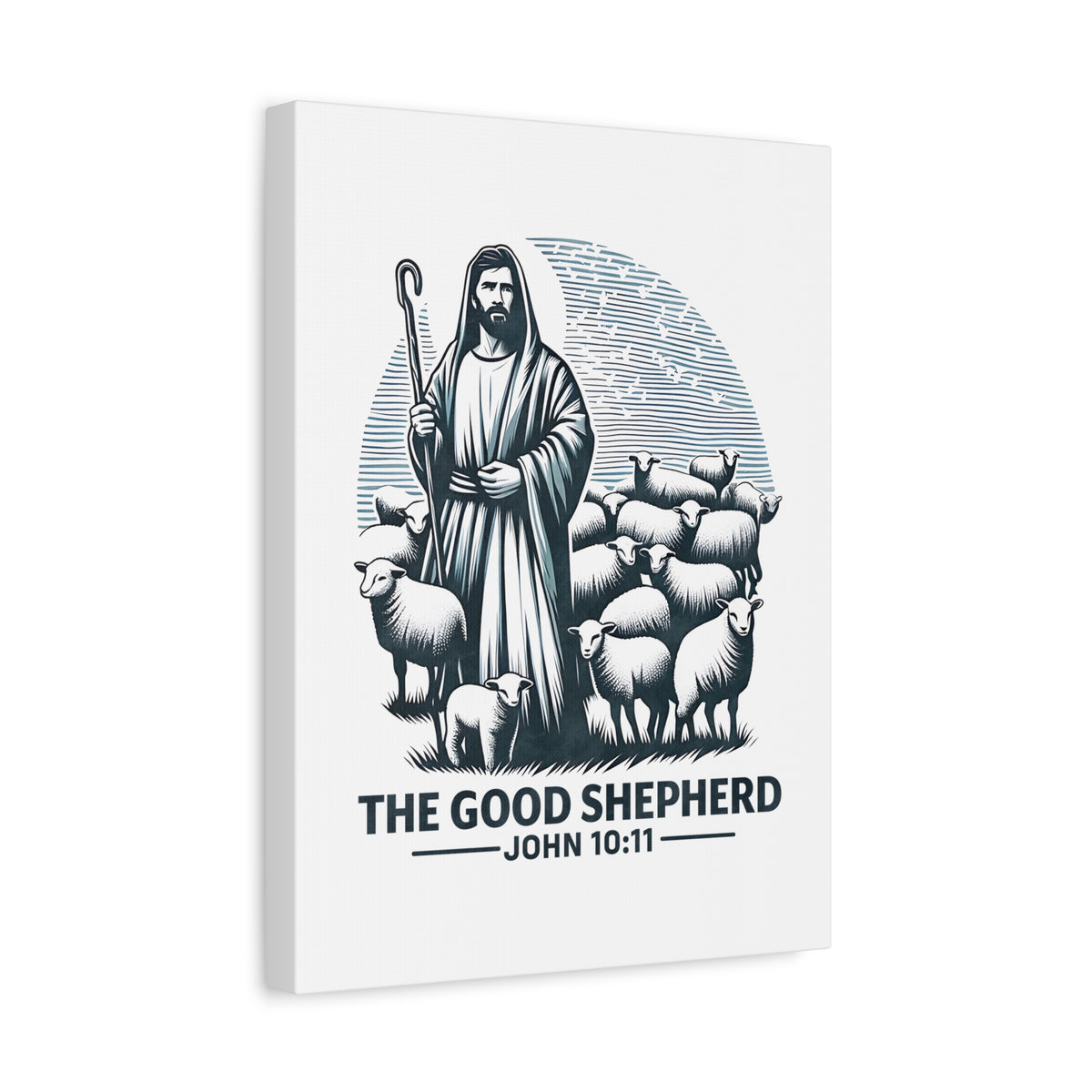 Scripture Walls John 10:11 The Good Shepherd Bible Verse Canvas Christian Wall Art Ready to Hang Unframed-Express Your Love Gifts
