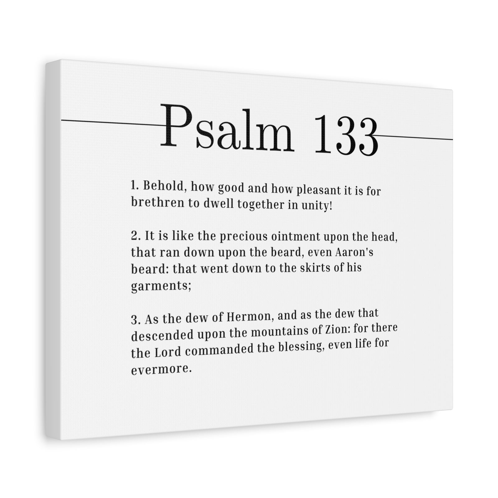 Scripture Canvas Dwell Together In Unity Psalm 133 Christian Wall Art Bible Verse Print Ready to Hang-Express Your Love Gifts