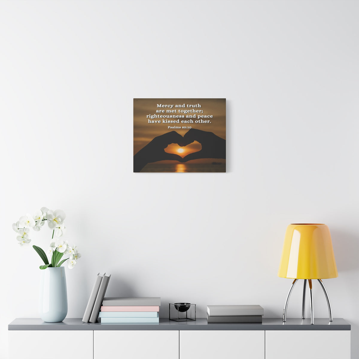 Scripture Walls Mercy And Truth Psalms 85:10 Bible Verse Canvas Christian Wall Art Ready to Hang-Express Your Love Gifts