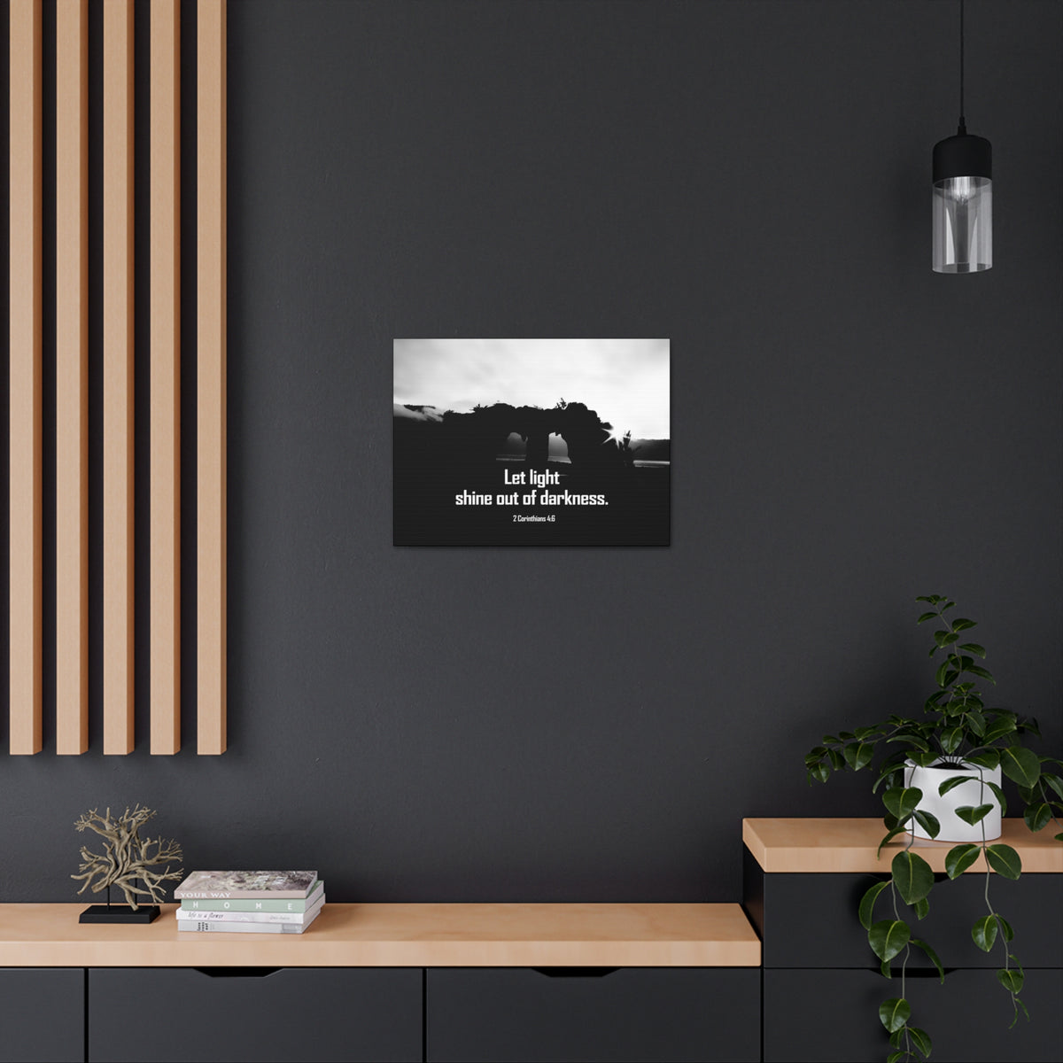 Scripture Walls Let Light Shine 2 Corinthians 4:6 Bible Verse Canvas Christian Wall Art Ready to Hang Unframed-Express Your Love Gifts