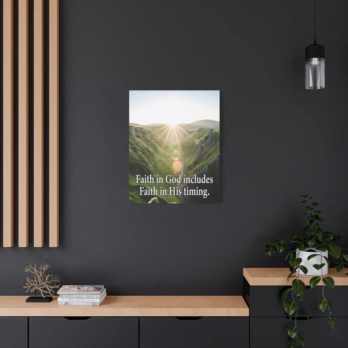 Scripture Walls Faith in God's Timing Psalm 27:14 Christian Wall Decor Scripture Art Ready to Hang-Express Your Love Gifts