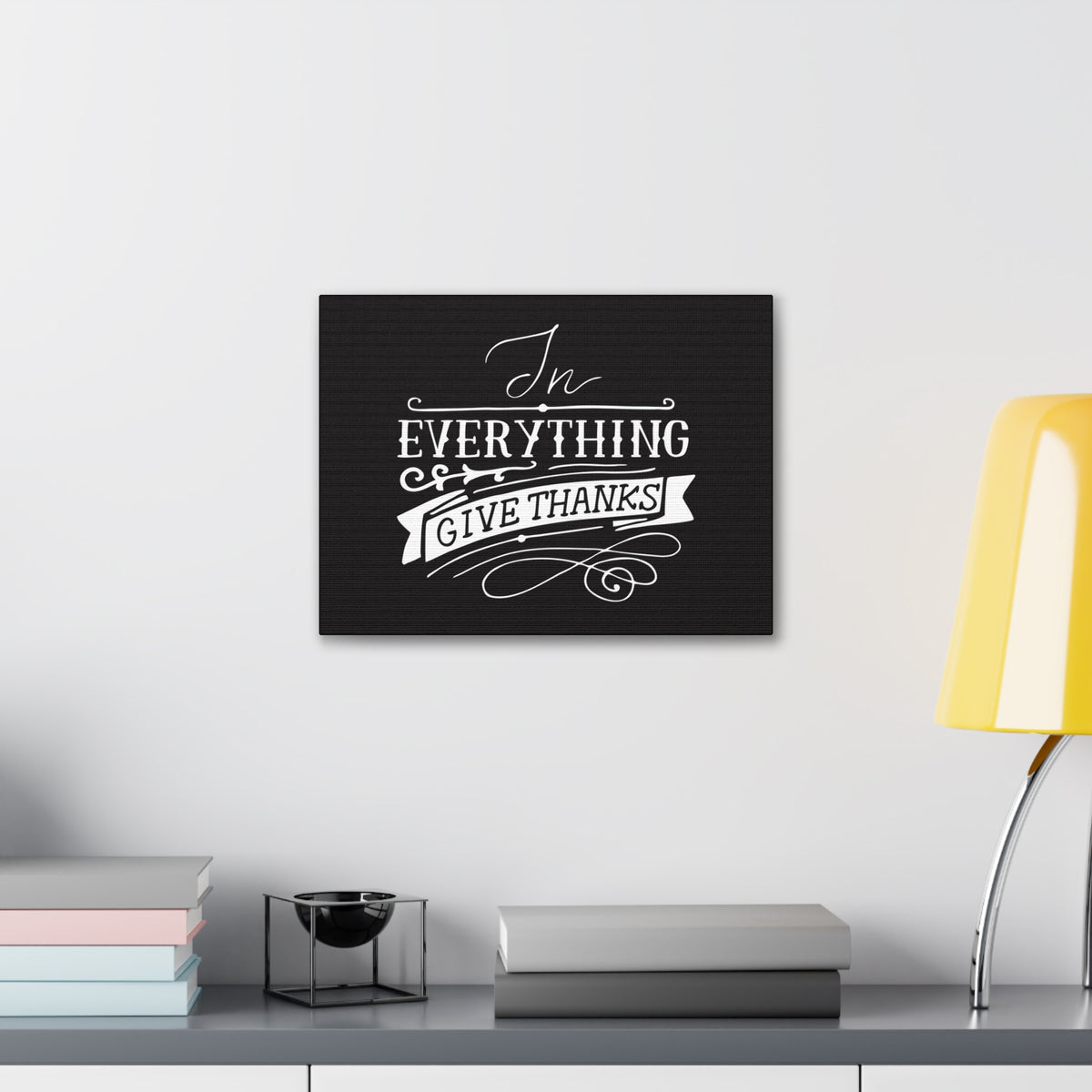 Scripture Canvas In Everything Give Thanks 1 Thessalonians 5:16-18 Christian Wall Art Bible Verse Print Ready To Hang-Express Your Love Gifts