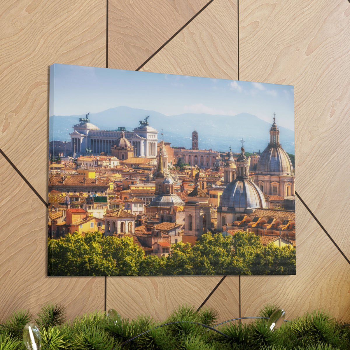 Rome Daytime Skyline Canvas Artwork High-Quality Breathtaking Stunning Cityscape for Home Decor Ready to Hang-Express Your Love Gifts