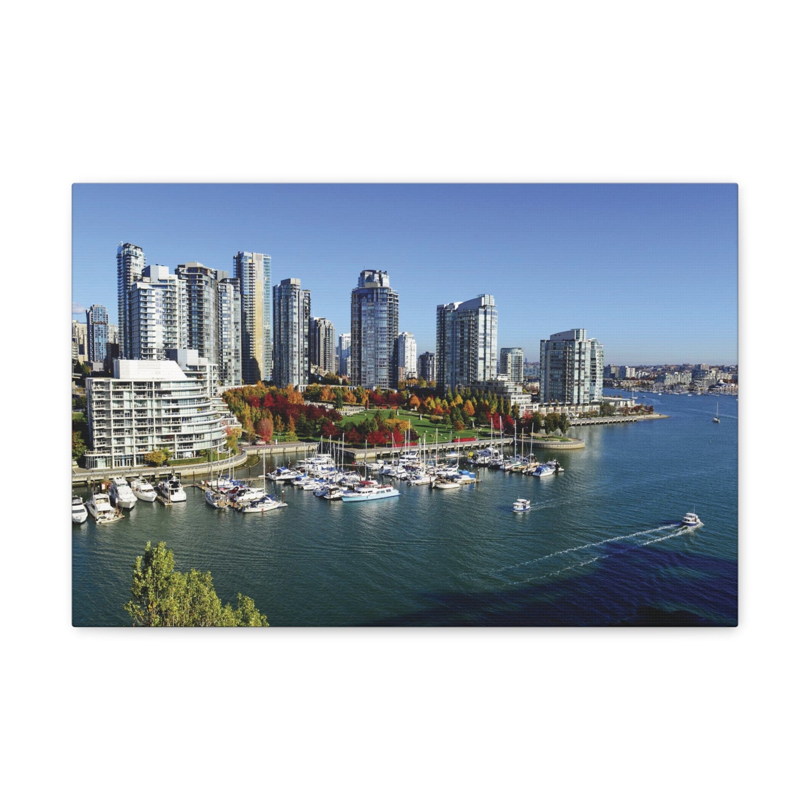 Vancouver Daytime Skyline Canvas Artwork High-Quality Breathtaking Stunning Cityscape for Home Decor Ready to Hang-Express Your Love Gifts