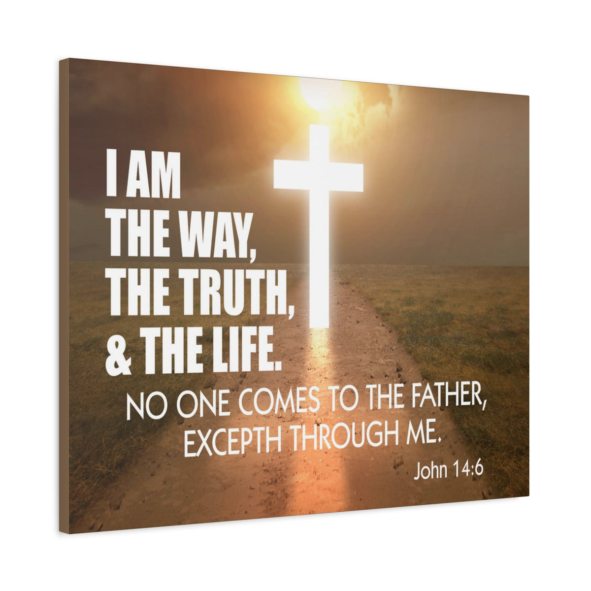 Bible Verse Canvas I Am The Way John 14:6 Wall Art Christian Home Decor-Express Your Love Gifts