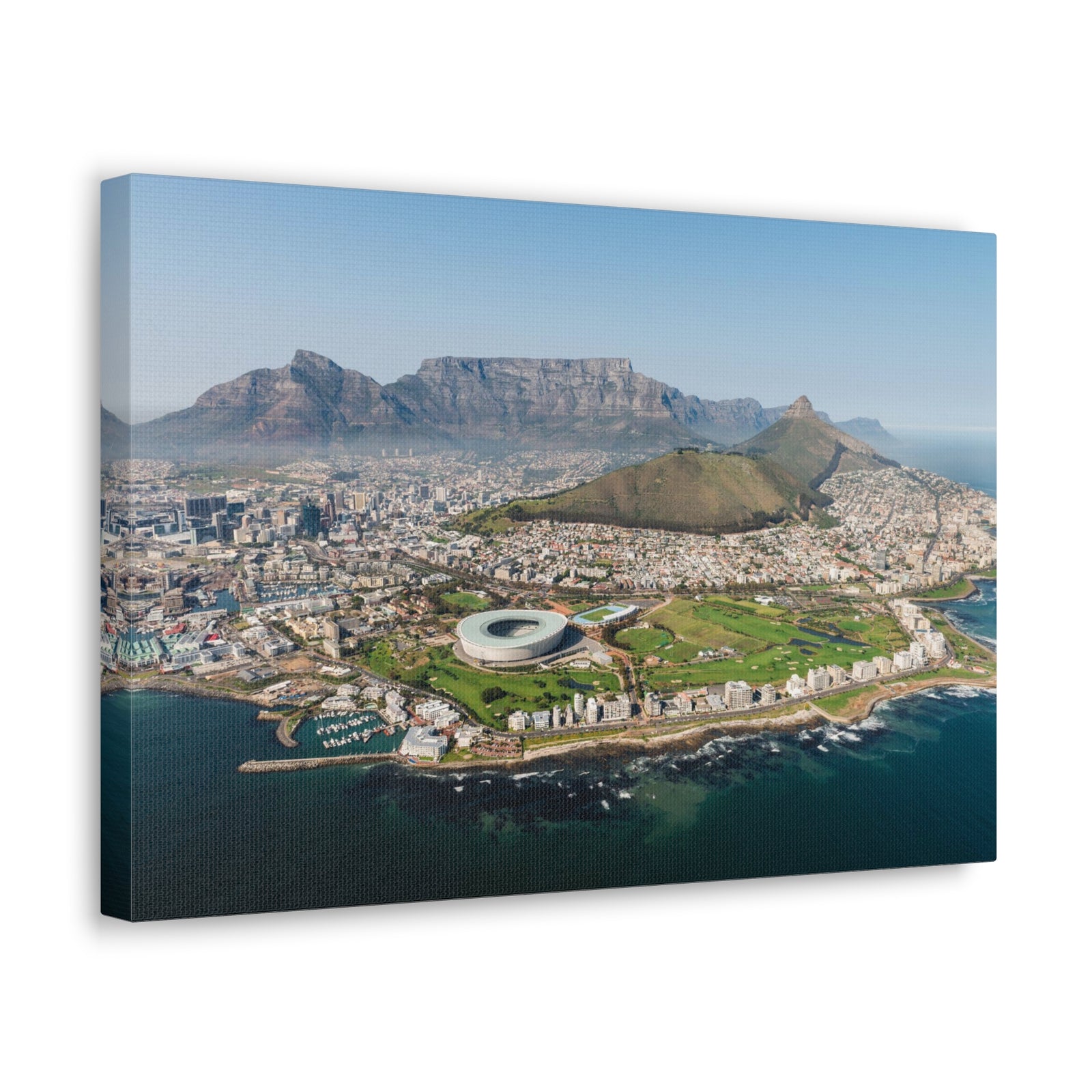 Cape Town Daytime Skyline Canvas Artwork High-Quality Breathtaking Stunning Cityscape for Home Decor Ready to Hang-Express Your Love Gifts