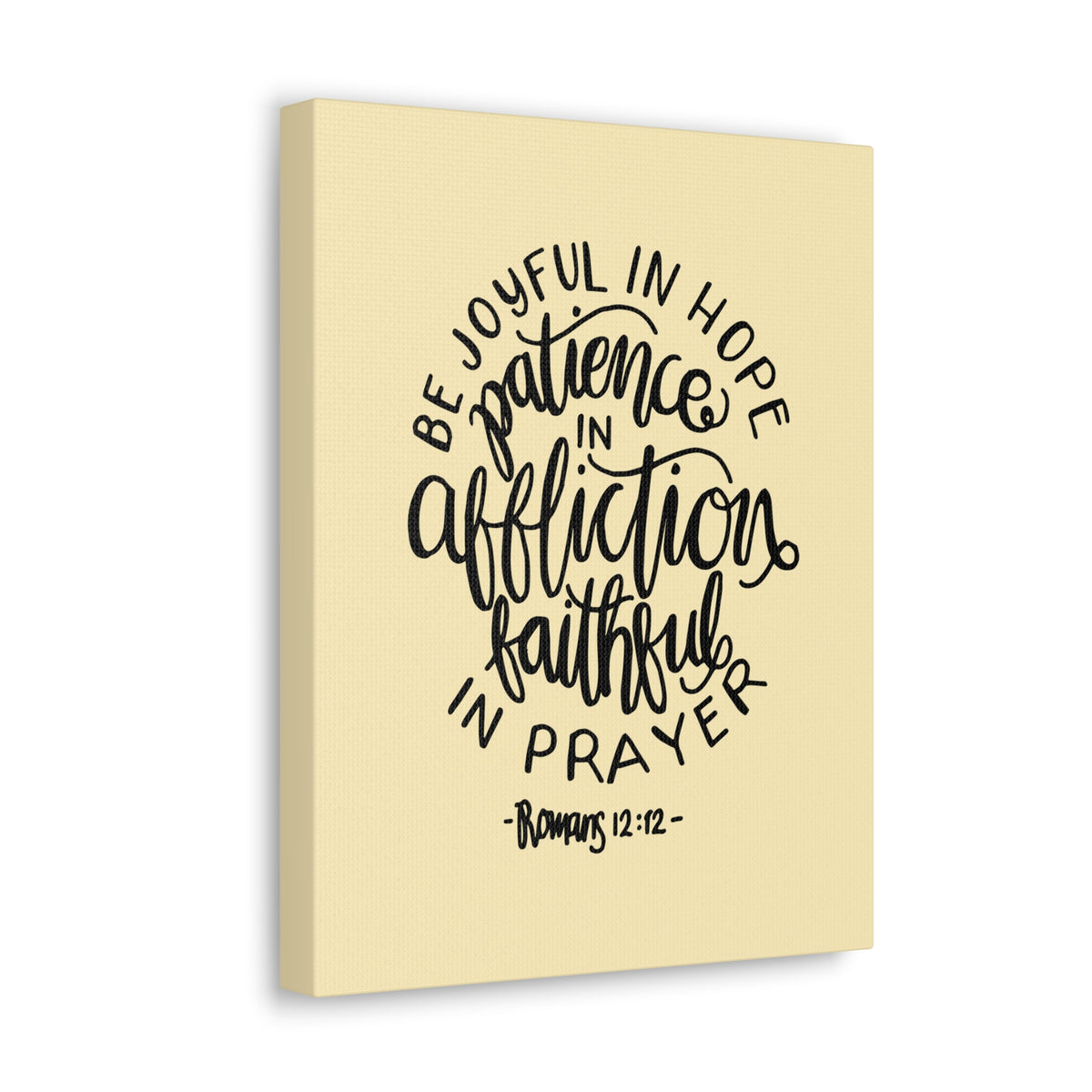 Scripture Canvas Be Joyful In Hope Romans 12:12 Christian Wall Art Bible Verse Print Ready To Hang-Express Your Love Gifts