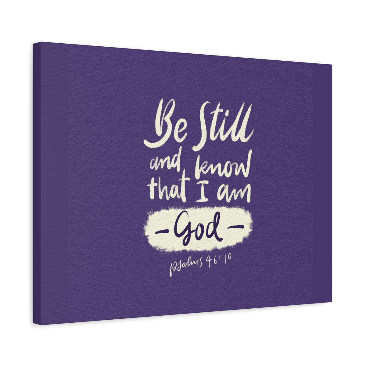 Scripture Walls I Am God Psalm 46:10 Bible Verse Canvas Christian Wall Art Ready to Hang-Express Your Love Gifts