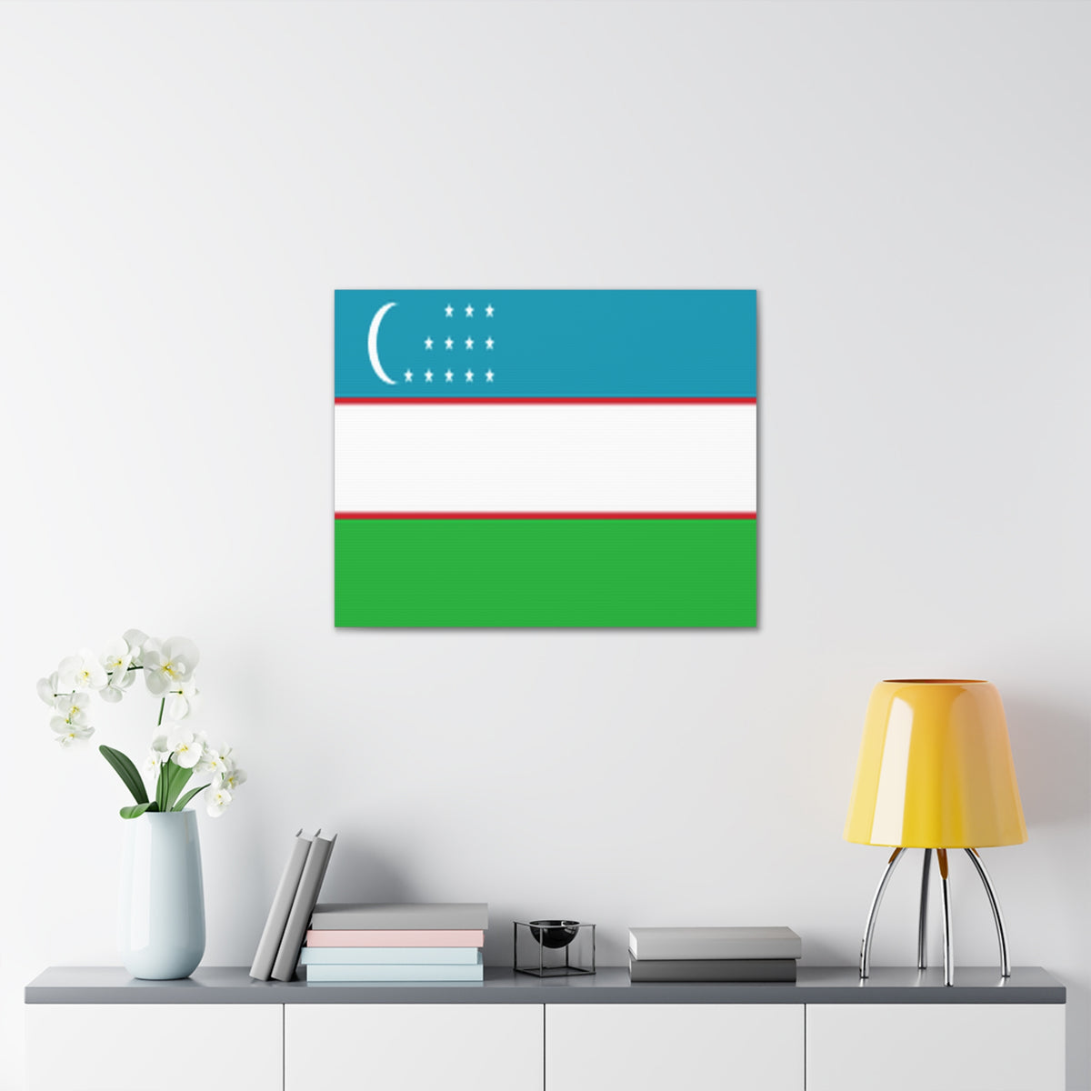 Uzbekistan Country Flag Canvas Vibrant Wall Art Unframed Home Decor-Express Your Love Gifts