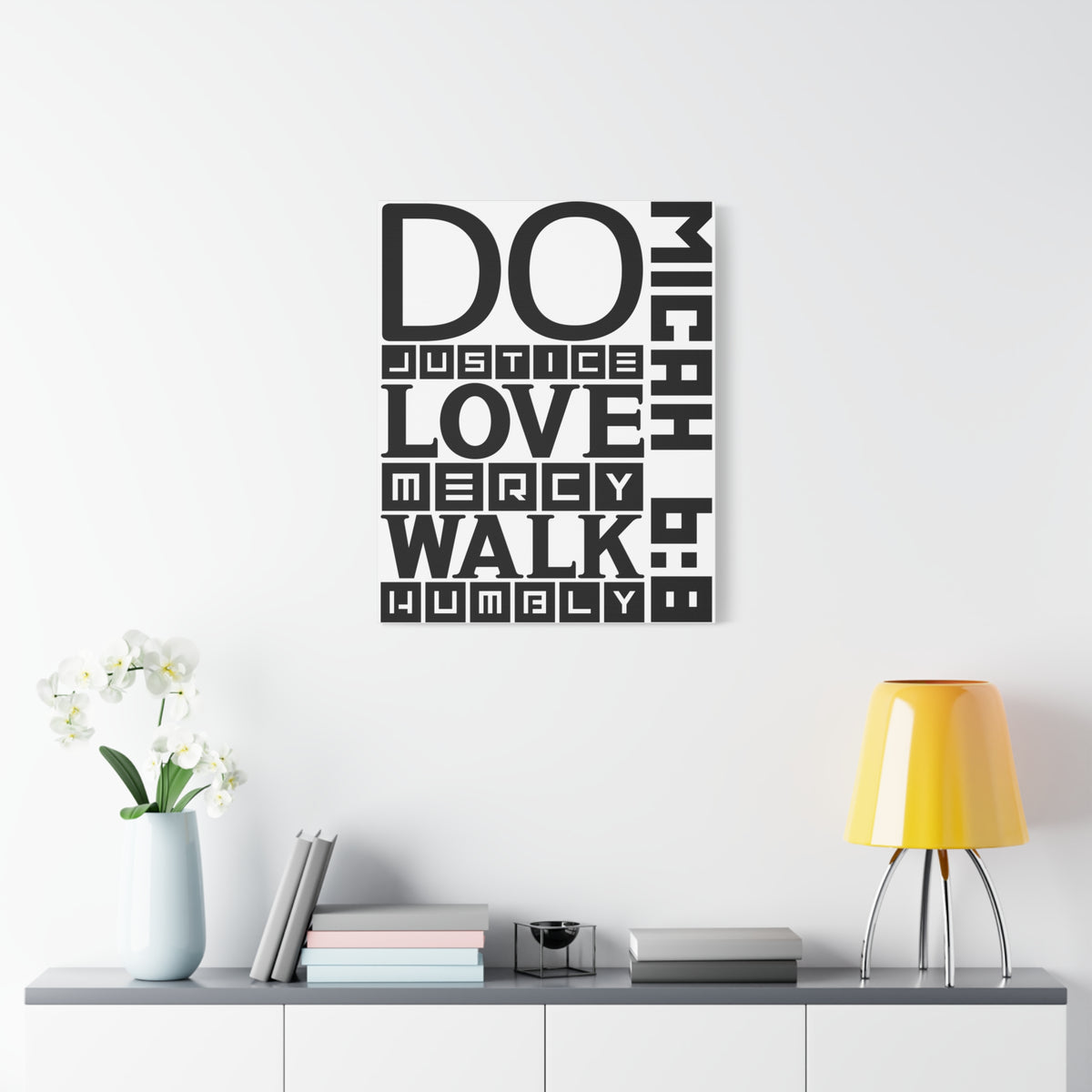Scripture Walls Micah 6:8 DO Justice Bible Verse Canvas Christian Wall Art Ready to Hang Unframed-Express Your Love Gifts