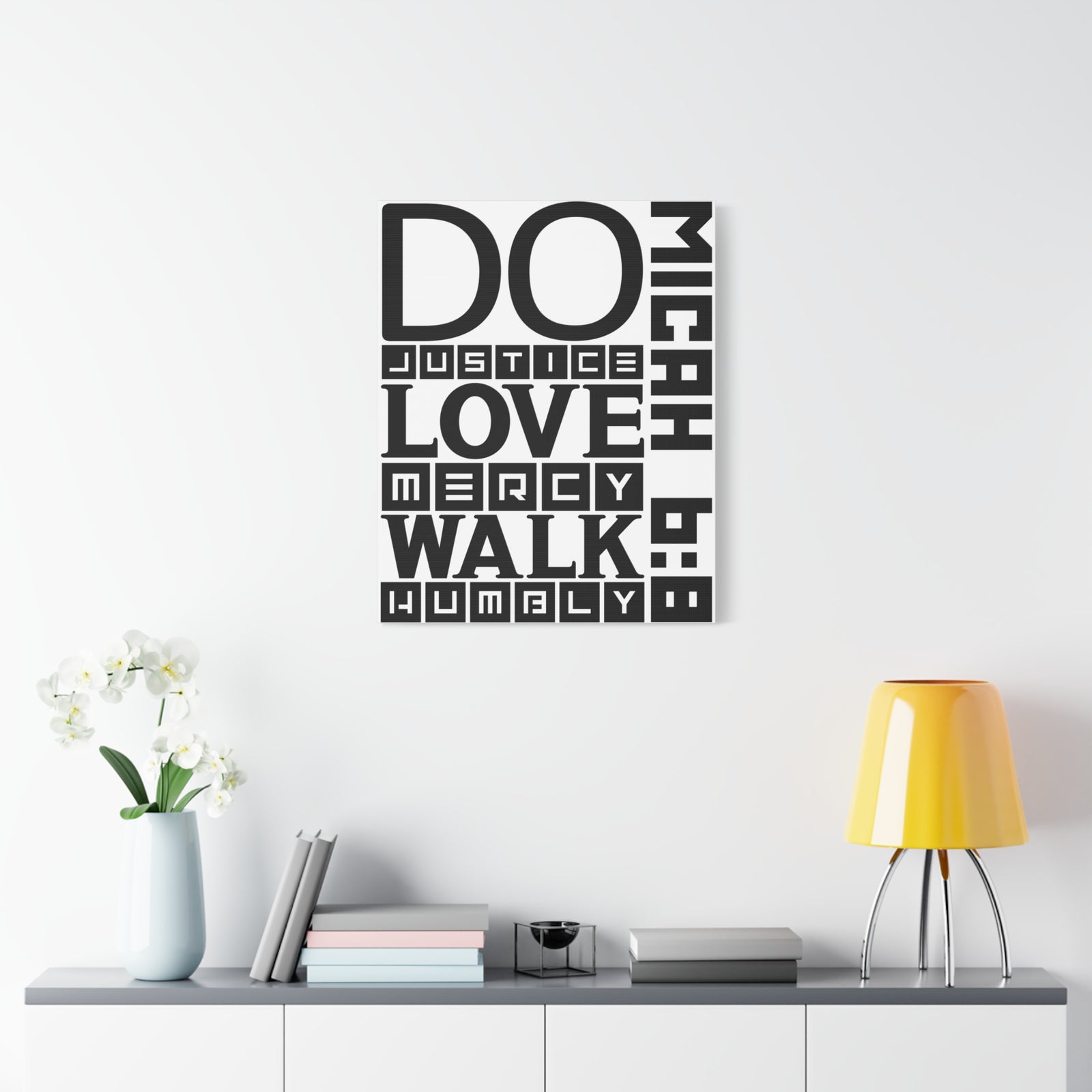 Scripture Walls Micah 6:8 DO Justice Bible Verse Canvas Christian Wall Art Ready to Hang Unframed-Express Your Love Gifts