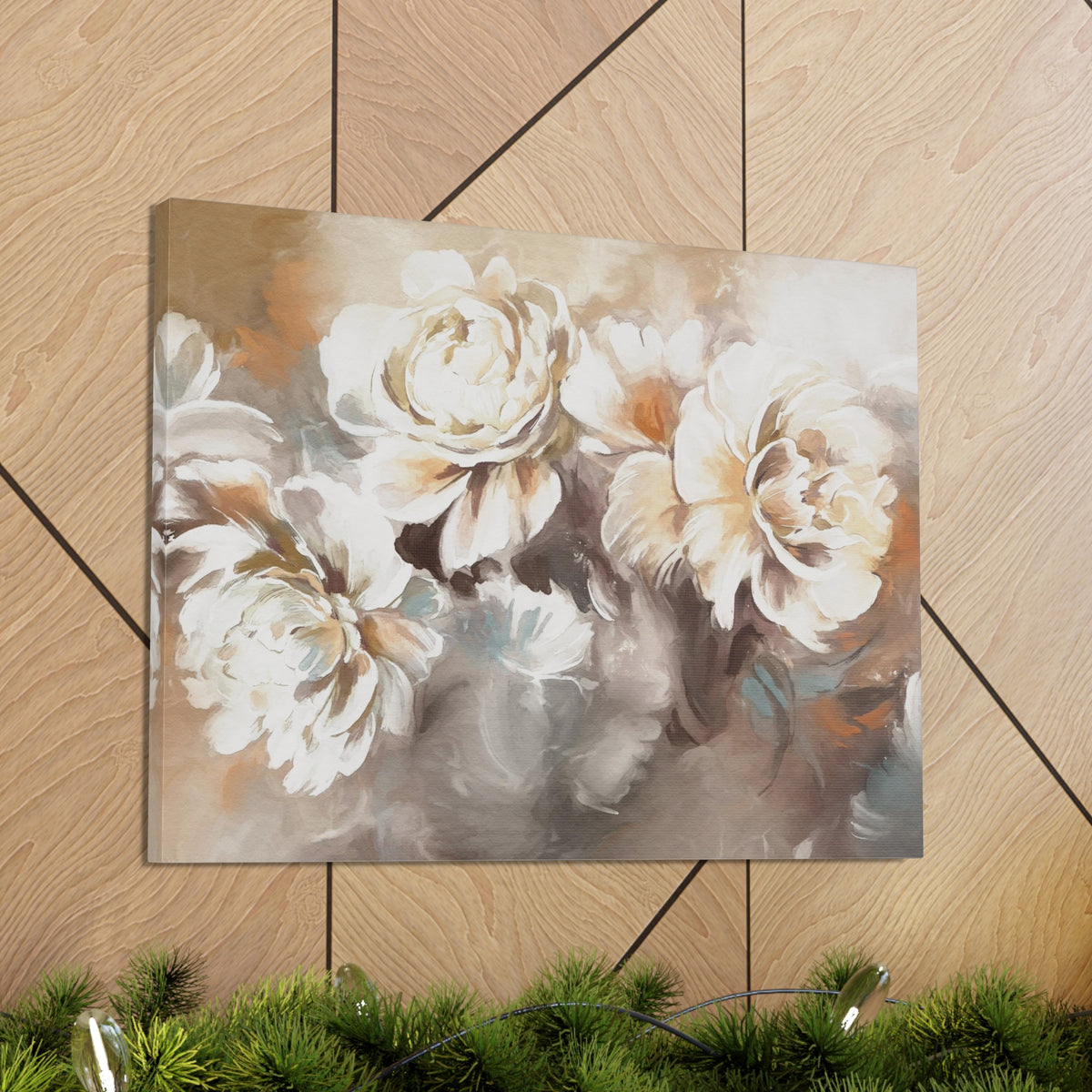 Oil Painting With Flower Rose & Peonies Flower Canvas Wall Art for Home Decor Ready-to-Hang-Express Your Love Gifts