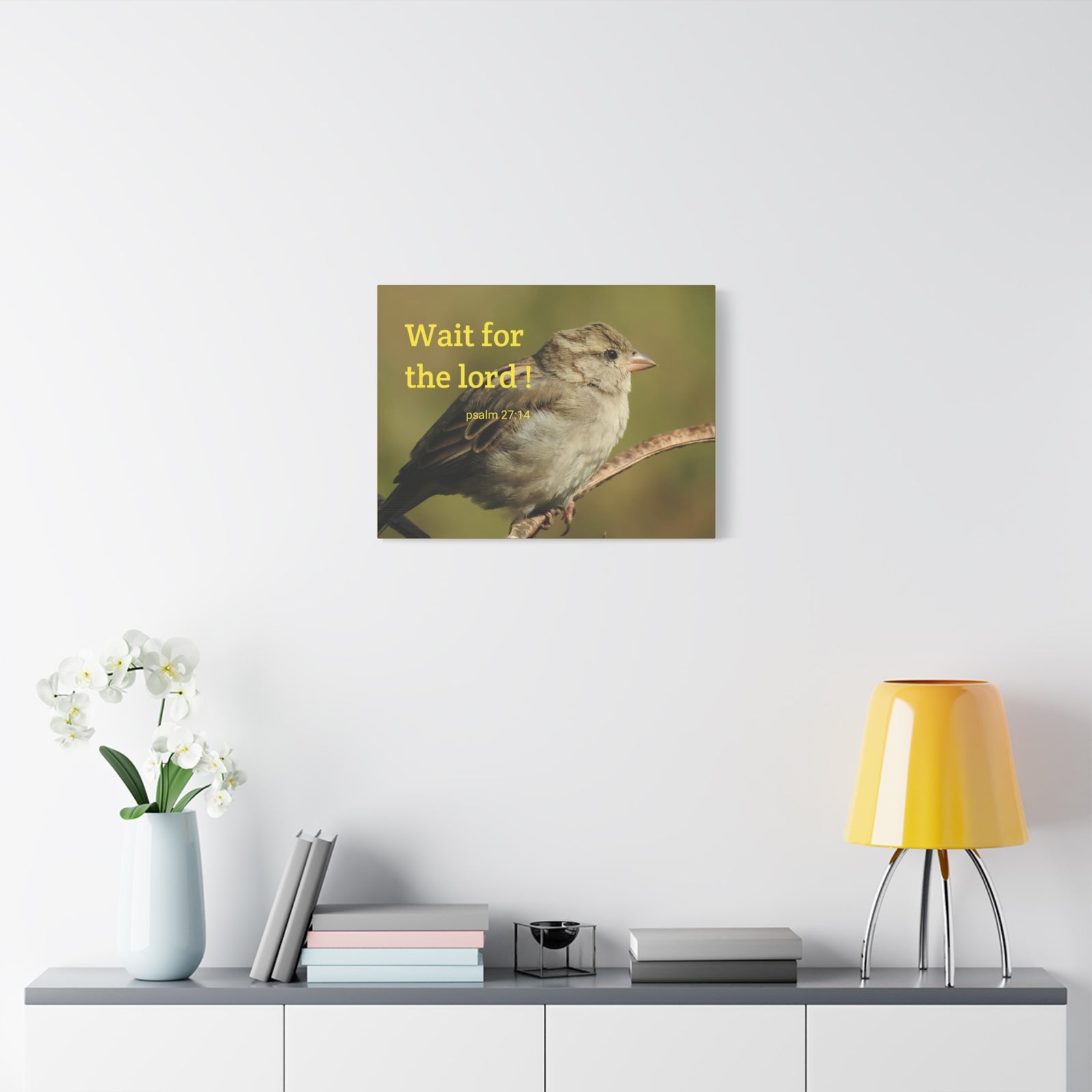Scripture Walls Wait For The Lord Psalm 27:14 Bible Verse Canvas Christian Wall Art Ready to Hang-Express Your Love Gifts