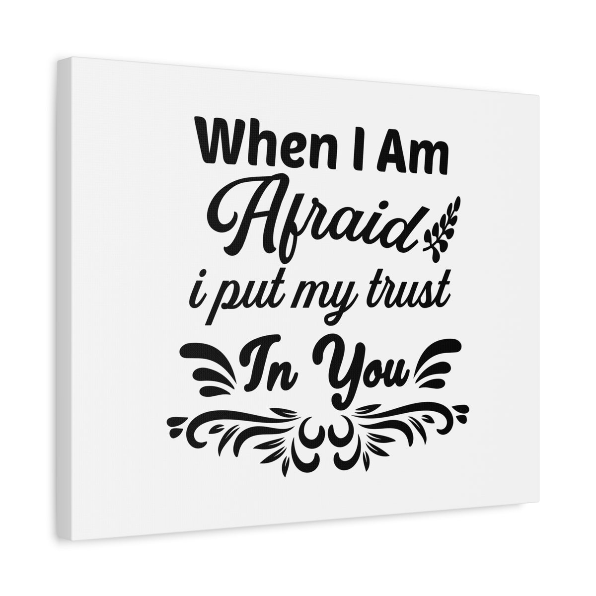 Scripture Canvas I Put My Trust In You Psalm 9:10 Leaves Christian Wall Art Bible Verse Print Ready to Hang-Express Your Love Gifts