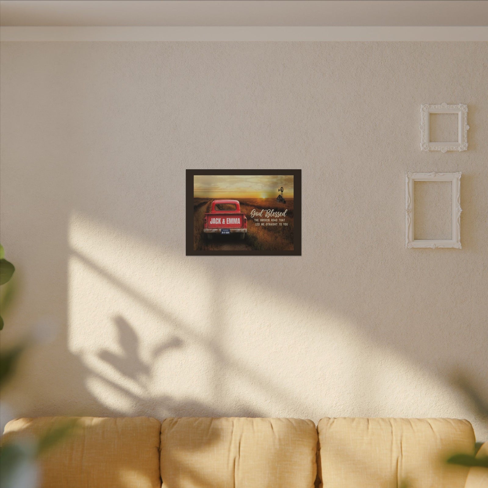 Personalized God Bless The Broken Road Custom Canvas Wall Art-Express Your Love Gifts