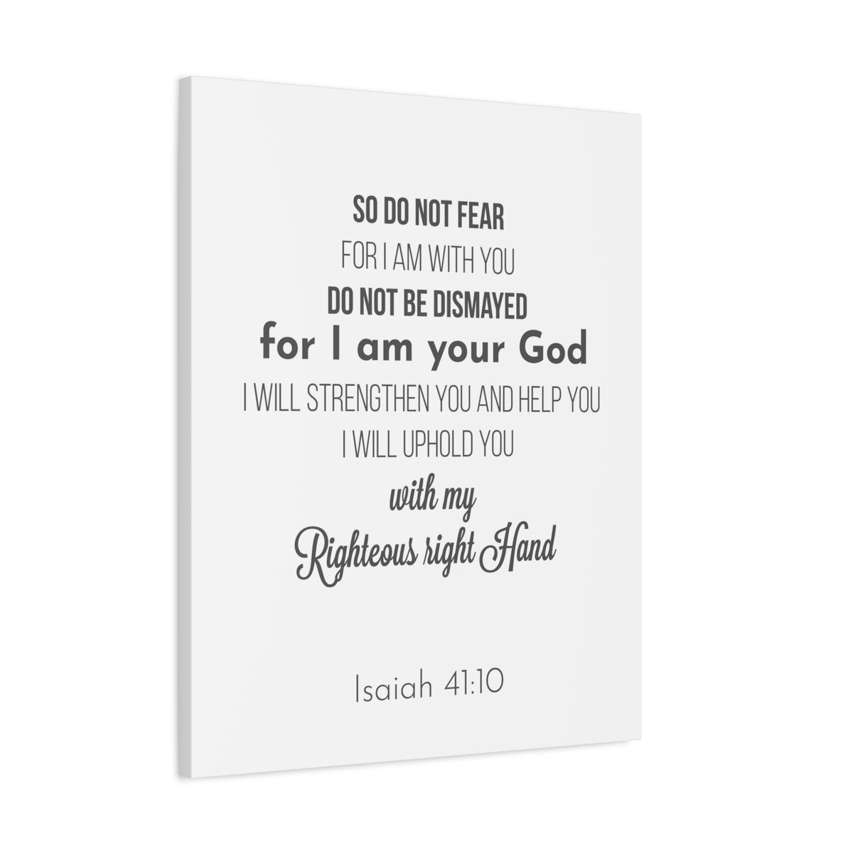 Scripture Canvas Uphold You Isaiah 41:10 Christian Wall Art Bible Verse Print Ready to Hang-Express Your Love Gifts