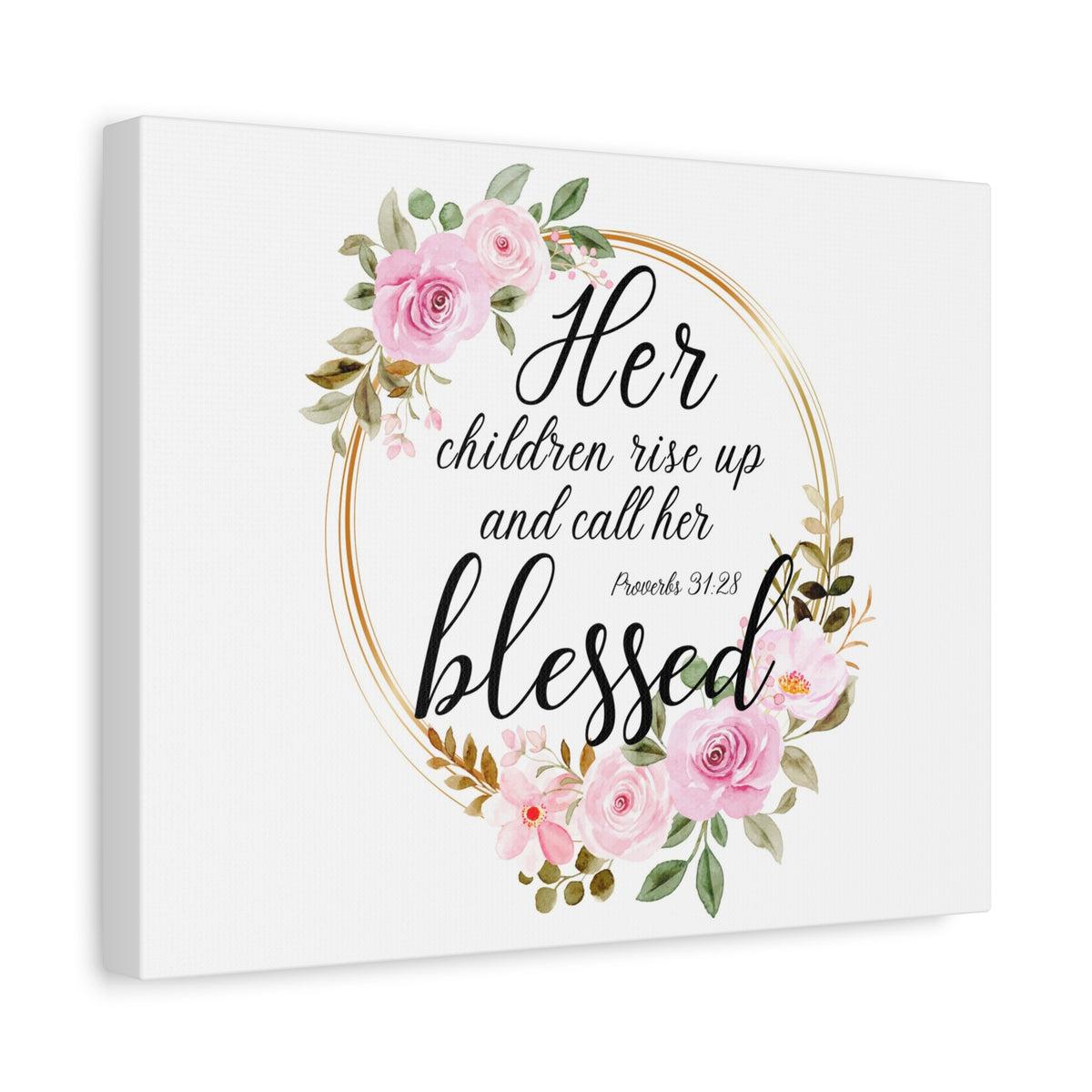 Scripture Walls Proverbs 31:28 She is Blessed Bible Verse Canvas Christian Wall Art Ready to Hang Unframed-Express Your Love Gifts