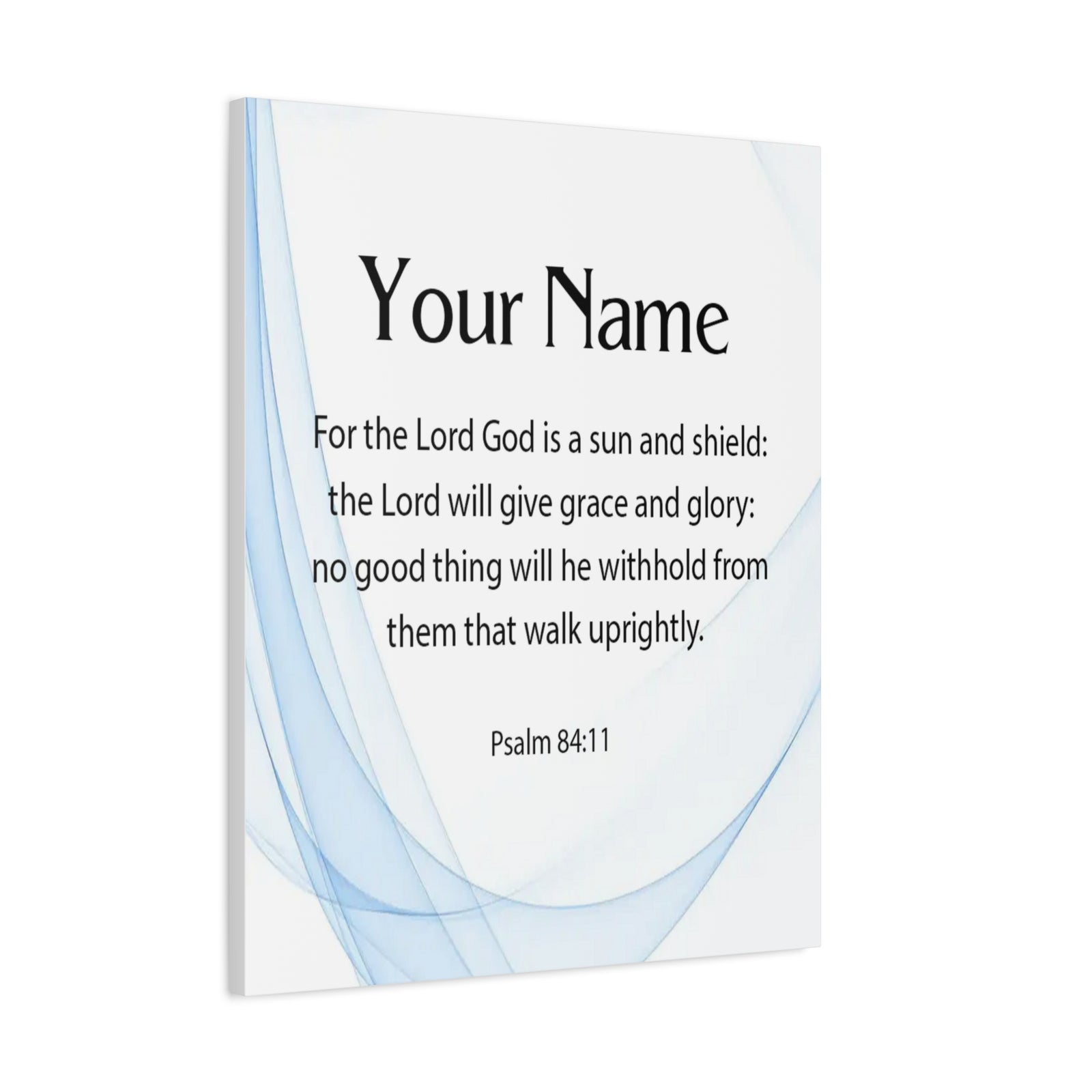 Scripture Walls Personalized Psalm 84:11 Bible Chapter Canvas Christian Wall Art Ready to Hang-Express Your Love Gifts