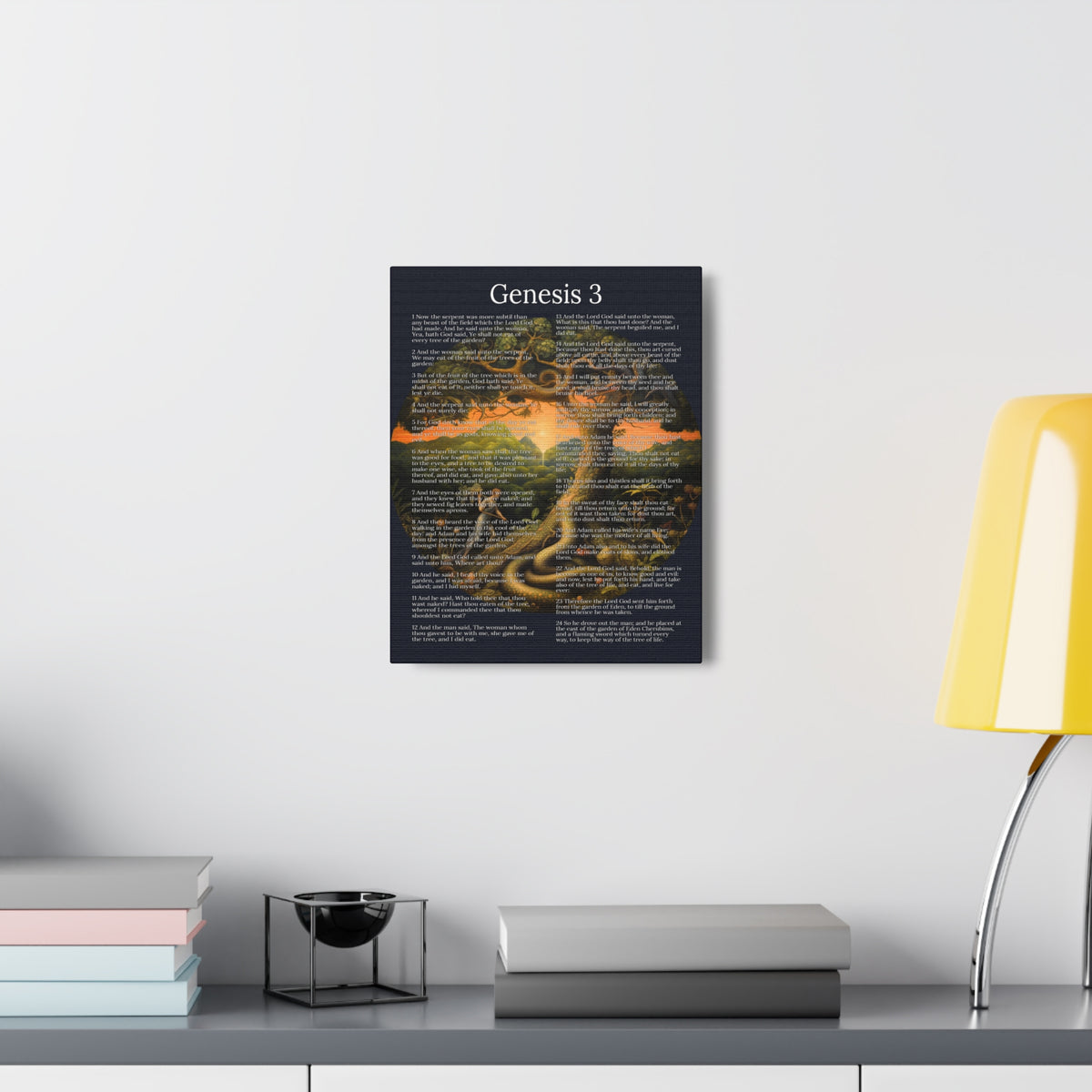 Scripture Walls Fall of Man Genesis 3 Chapter Christian Wall Art Print Ready to Hang Unframed-Express Your Love Gifts
