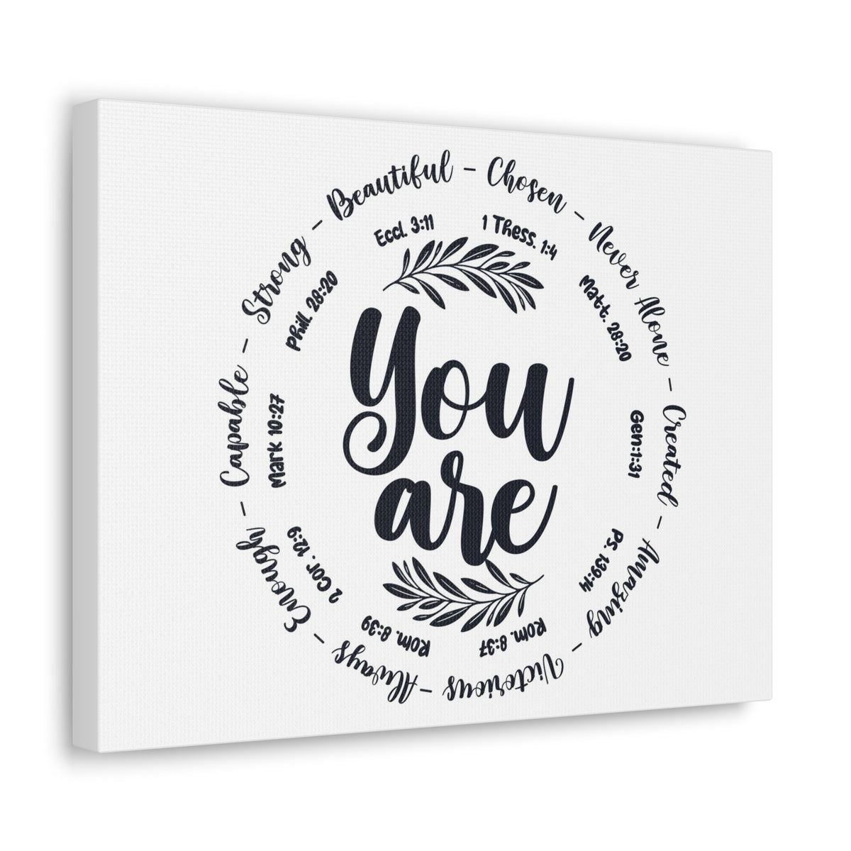 Scripture Walls You Are What God Says You Are Bible Verse Canvas Christian Wall Art Ready to Hang Unframed-Express Your Love Gifts