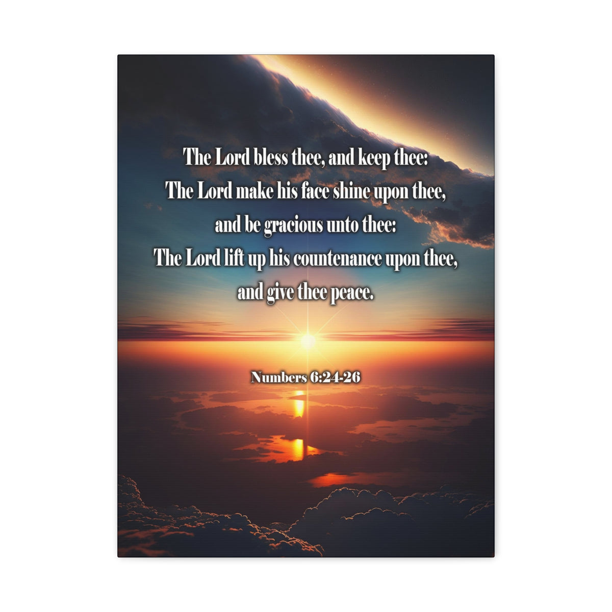 Scripture Walls Lord Bless Numbers 6:24-26 Christian Wall Art Print Ready to Hang Unframed-Express Your Love Gifts