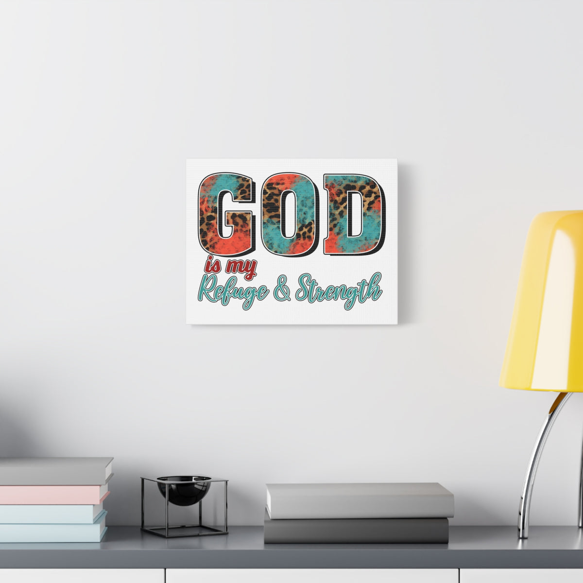 Scripture Walls My Refuge My Strength Bible Verse Canvas Christian Wall Art Ready to Hang Unframed-Express Your Love Gifts