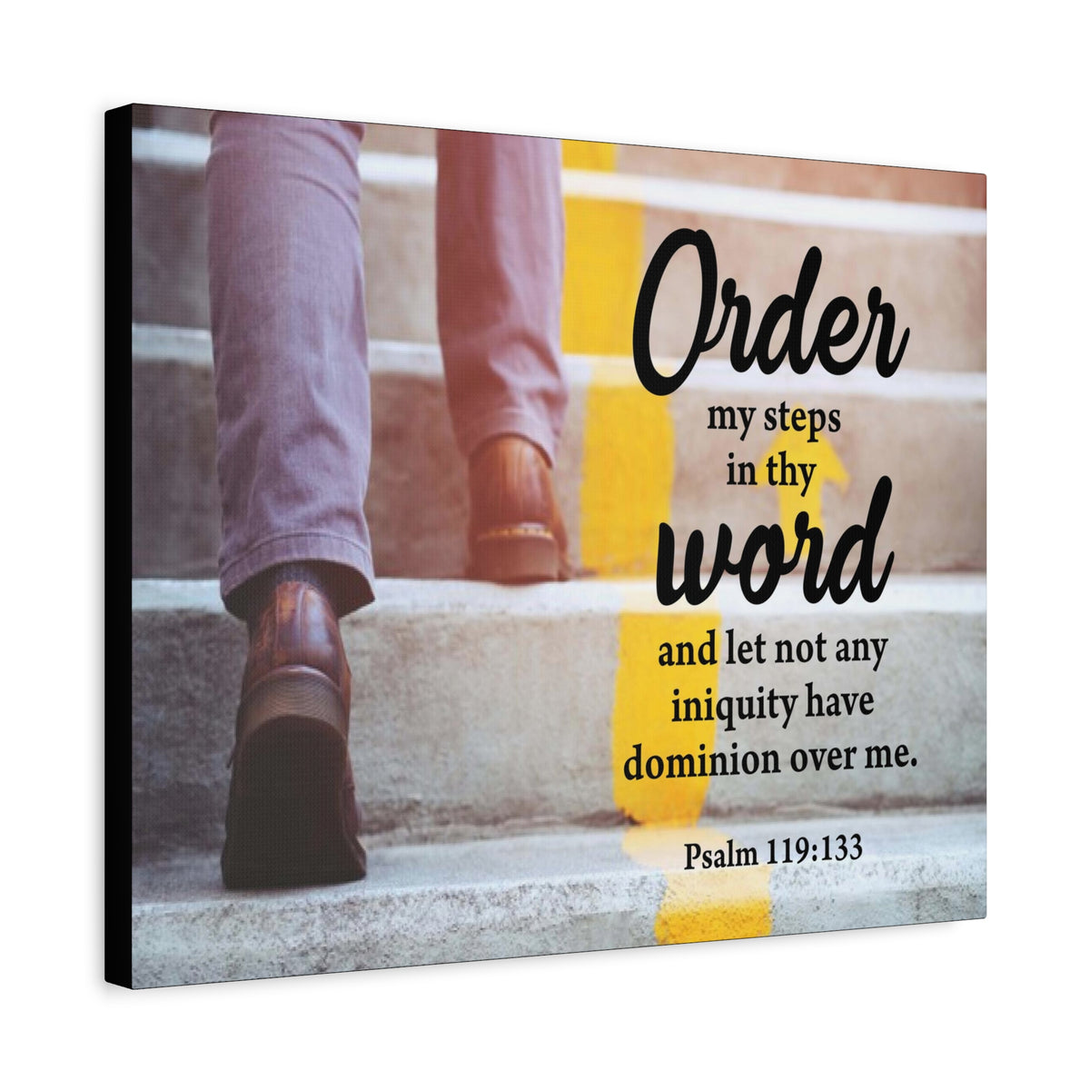 Scripture Canvas Dominion Over Me Psalm 119:133 Christian Wall Art Bible Verse Print Ready to Hang-Express Your Love Gifts