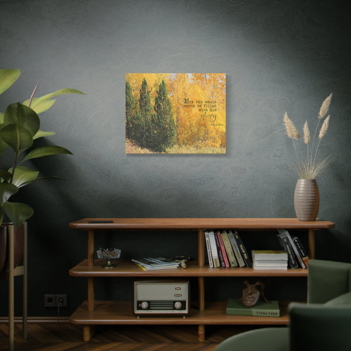 Scripture Walls Filled With His Glory Psalm 72:19 Bible Verse Canvas Christian Wall Art Bible Verse Print Ready To Hang-Express Your Love Gifts